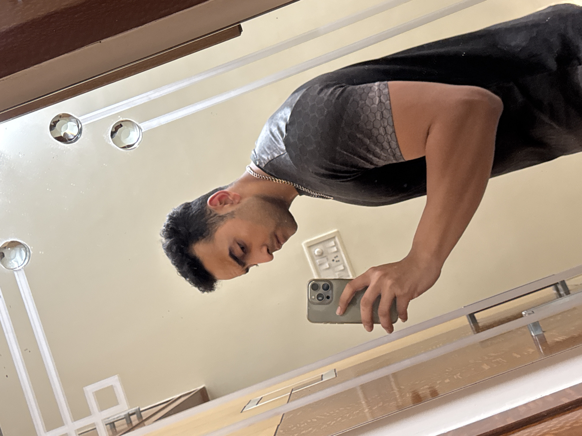 Late-night bathroom selfie session captured in Kolkata
