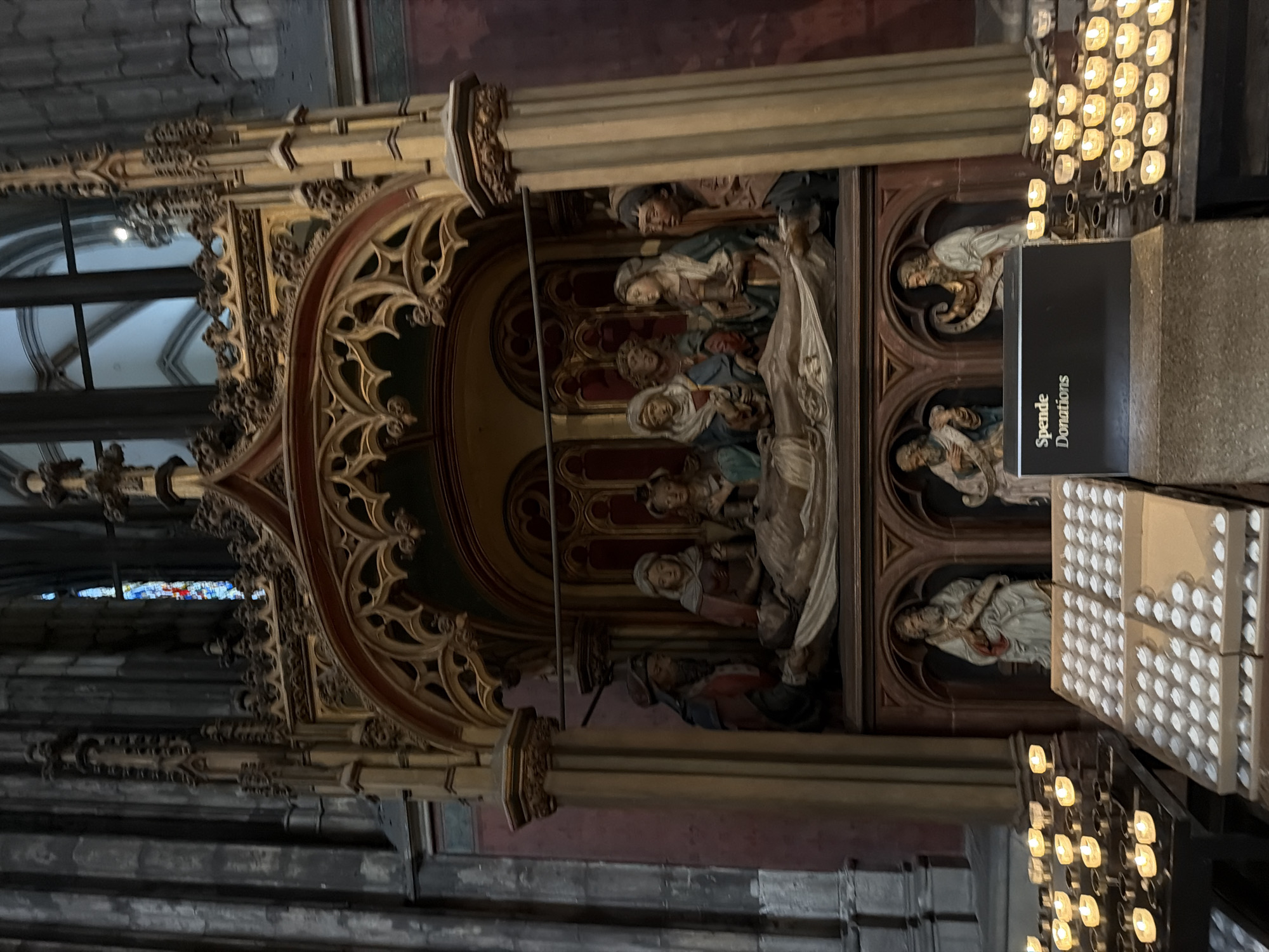 Visitor Documents Cologne Cathedral Interior During Afternoon Tour