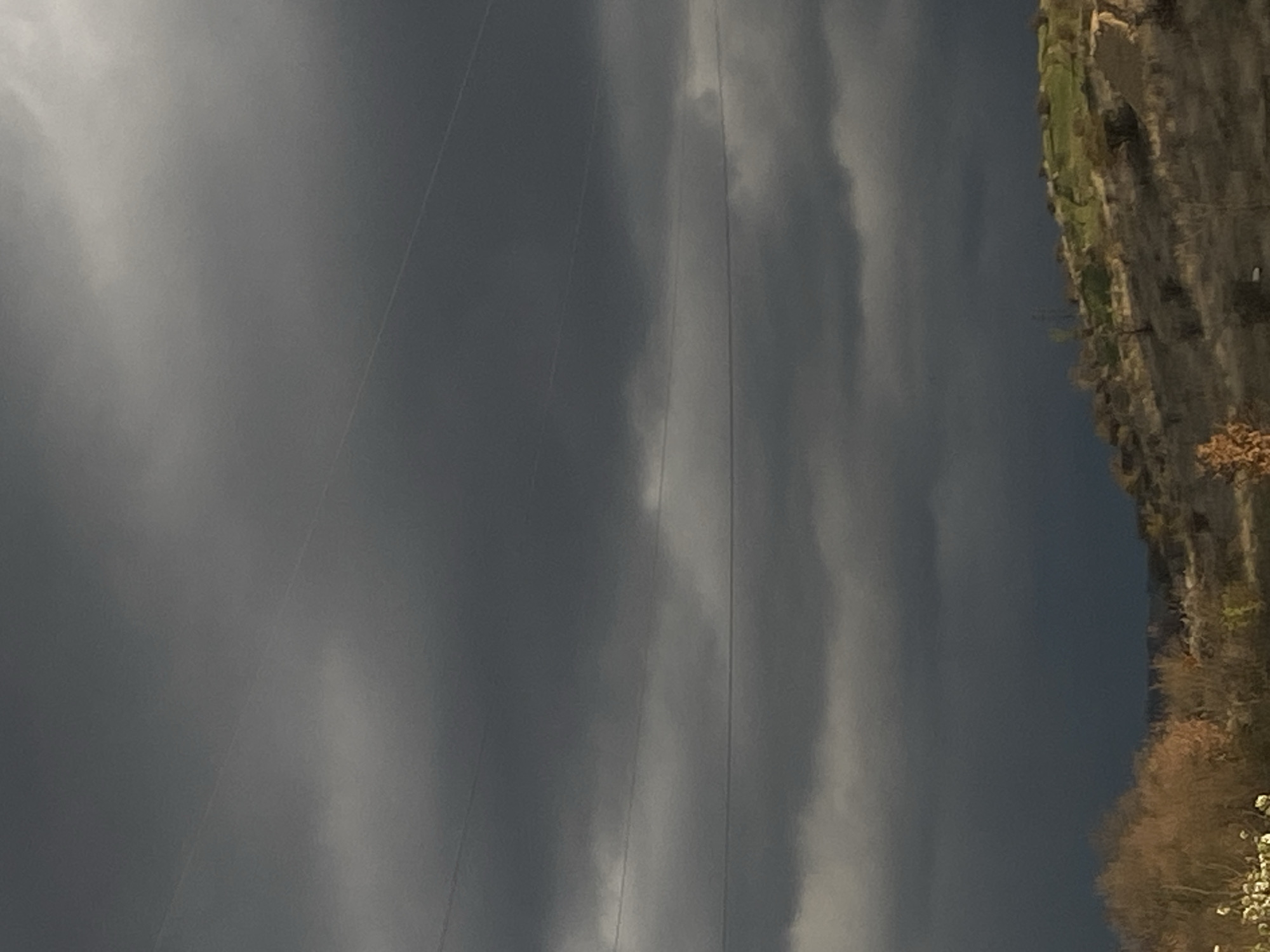 Dark storm clouds gather over Blagoevgrad, Bulgaria