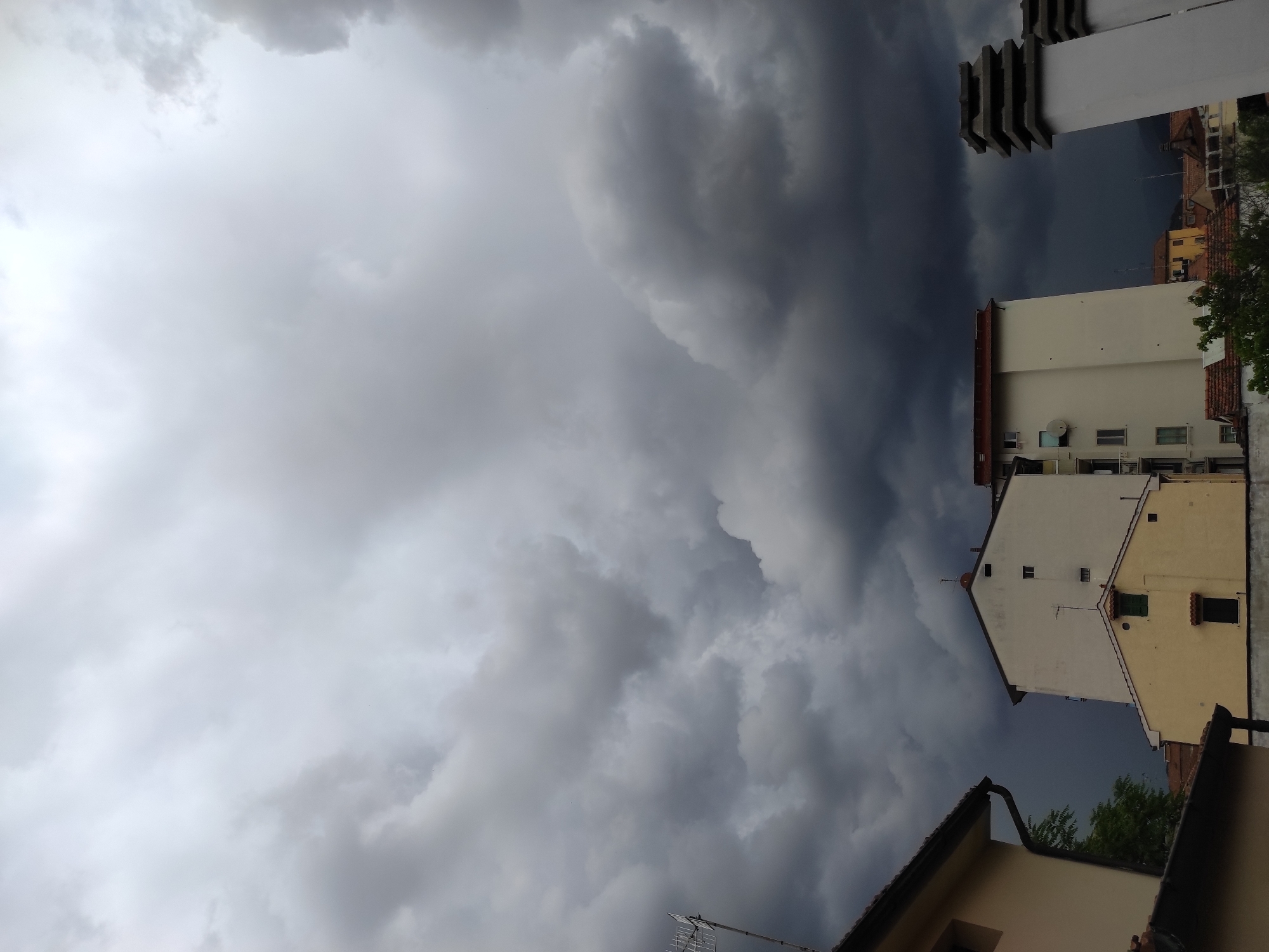 Stormy skies and soup lunch documented in Prato, Italy