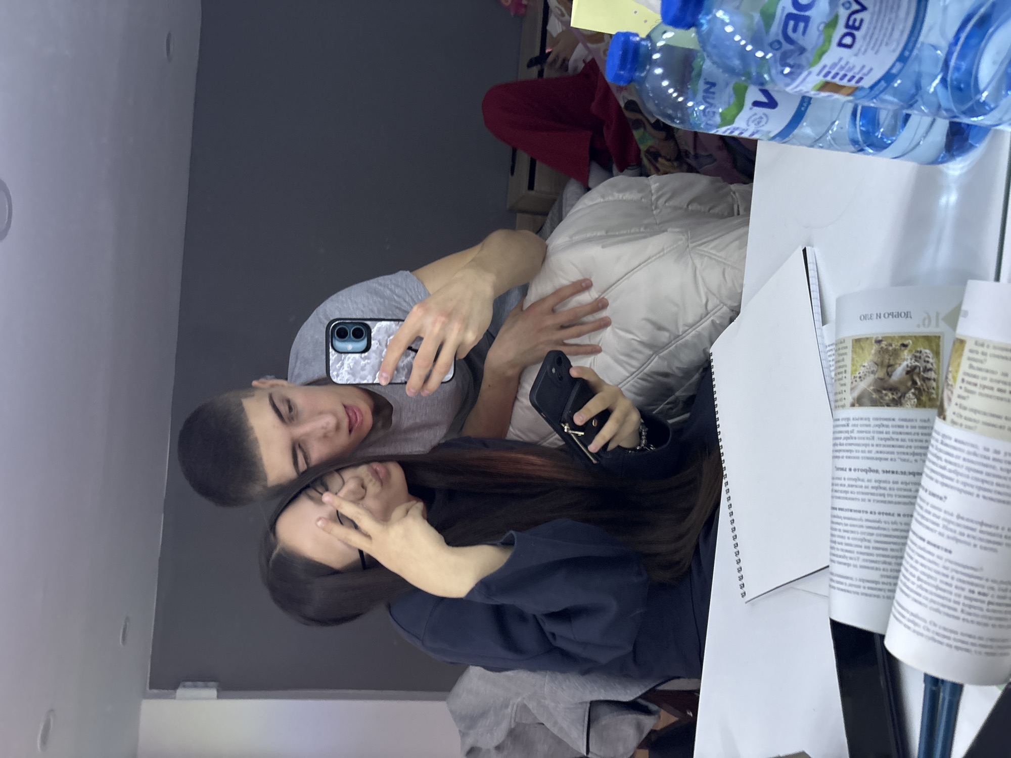Couple documents selfies and charity content in Bulgarian village