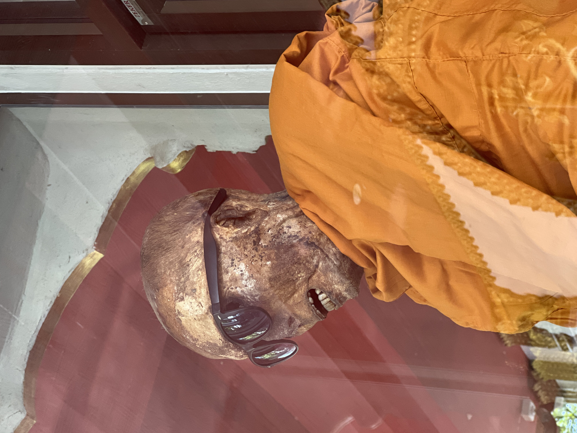 Mummified monk on display at Ko Samui temple