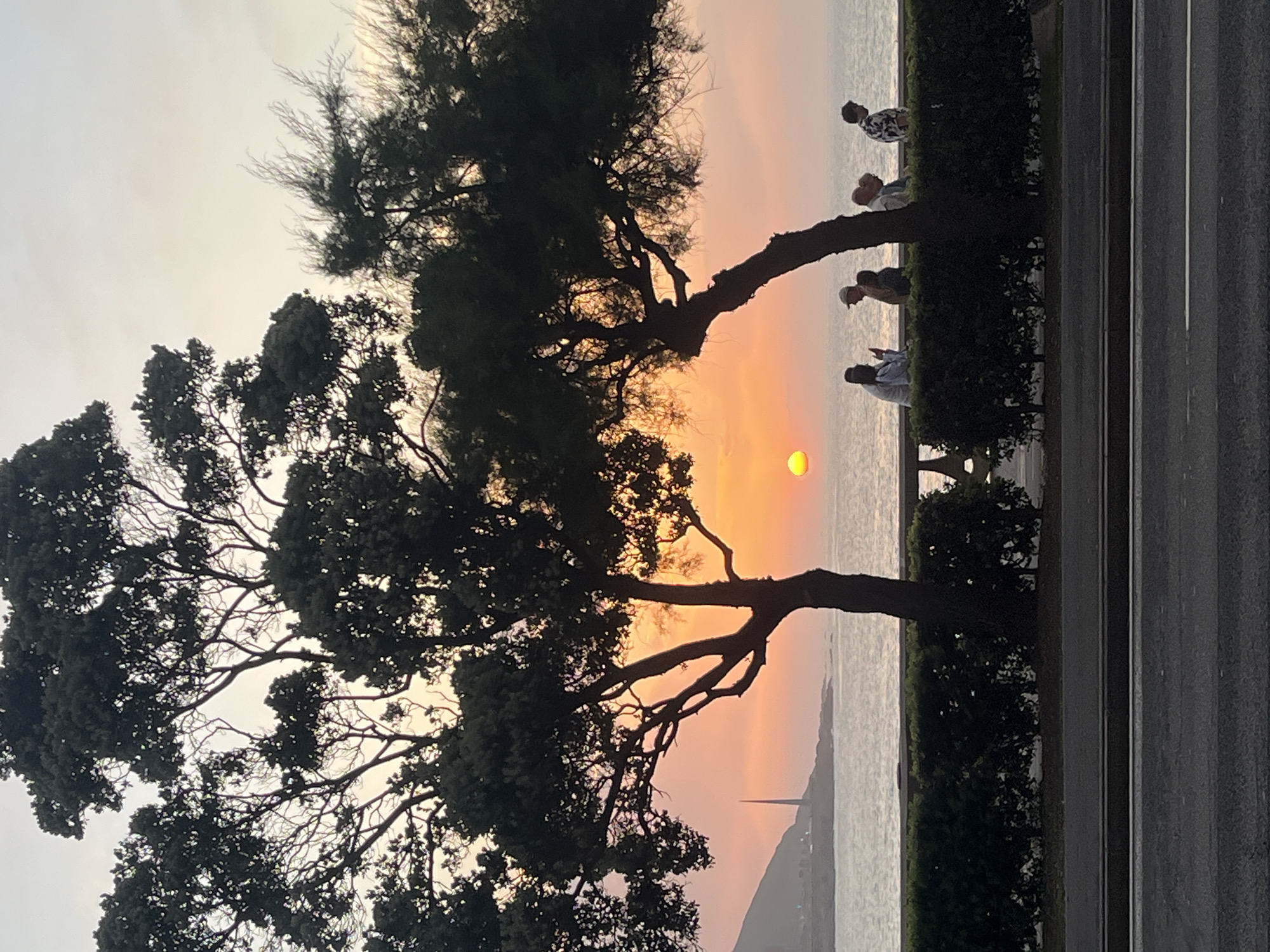 Evening stroll through A Coruña captures sunset, streets, transit