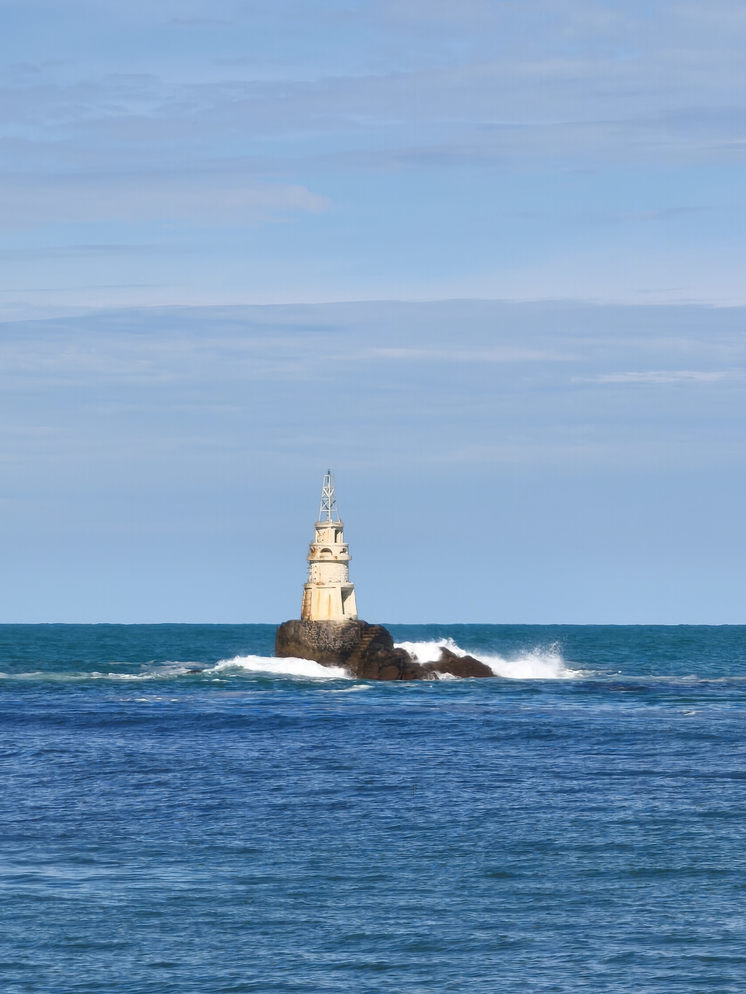 Ahtopol lighthouse and harbor views from Bulgarian coast