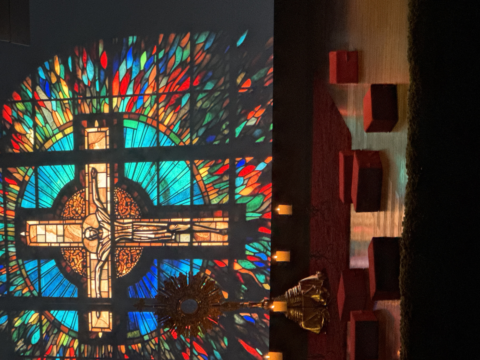 Church interior documented in San Bernardino Tlaxcalancingo, Mexico