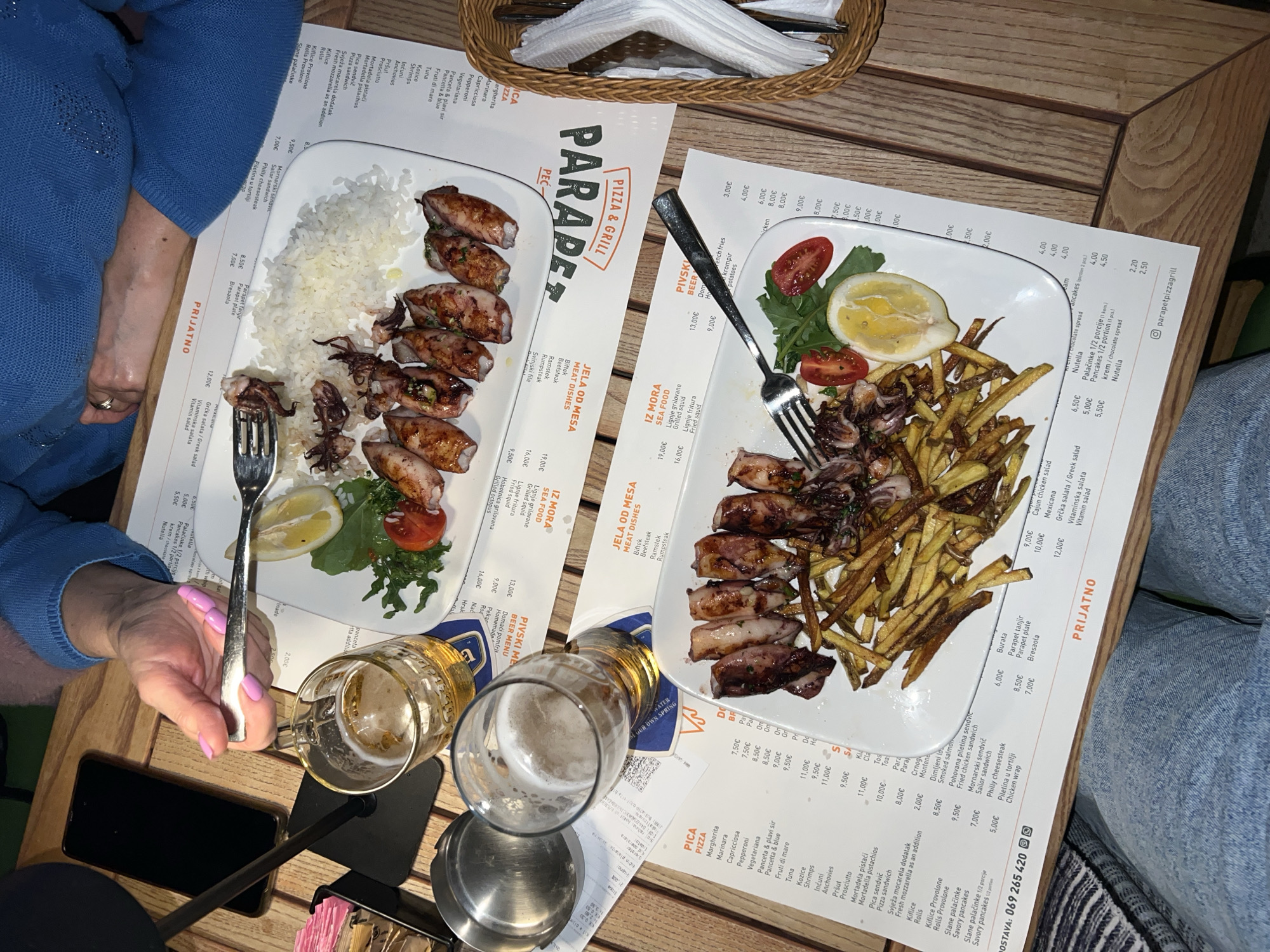 Two women dine at Montenegro restaurant