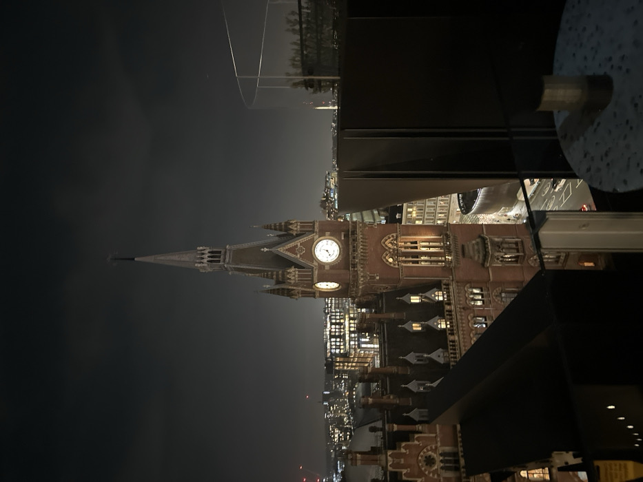 Evening dining and historic tower documented in central London