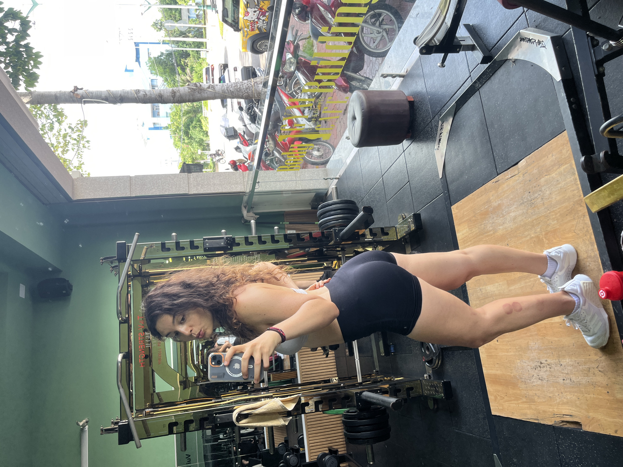 Gym mirror selfie session in Phú Thủy, Vietnam