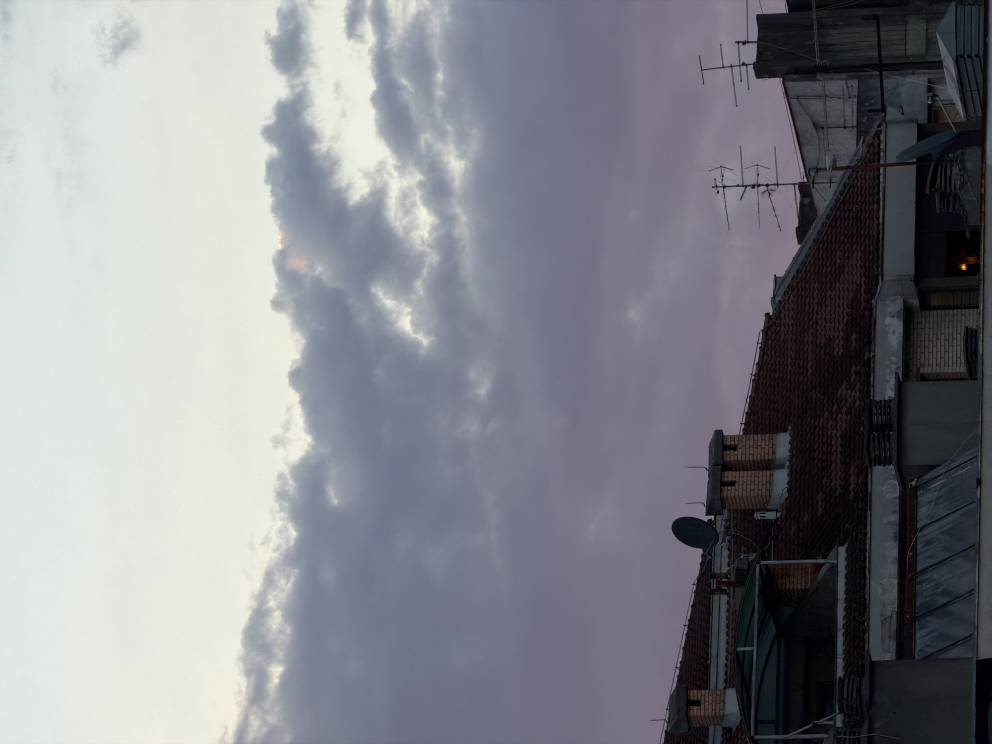 Twilight closing in over Podgorica, clouds and mountains on full display