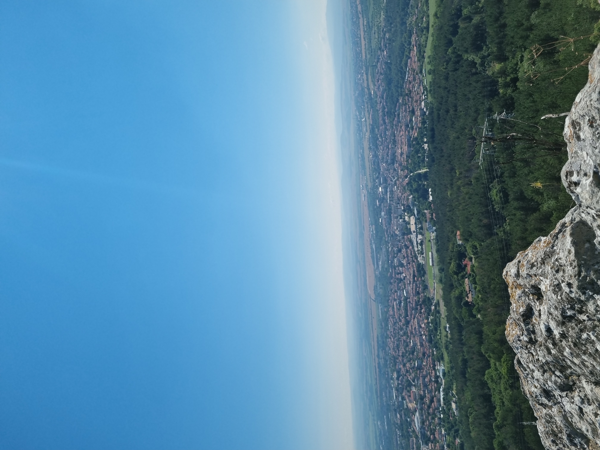 Hilltop views over Gorna Oryahovitsa on a clear July morning