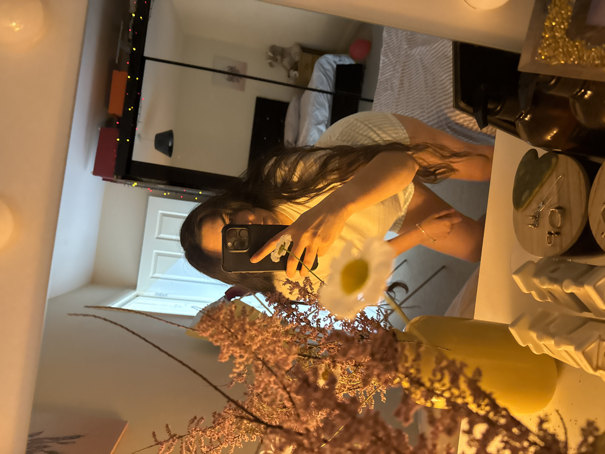 Woman takes bedroom selfies in Great Yarmouth late evening