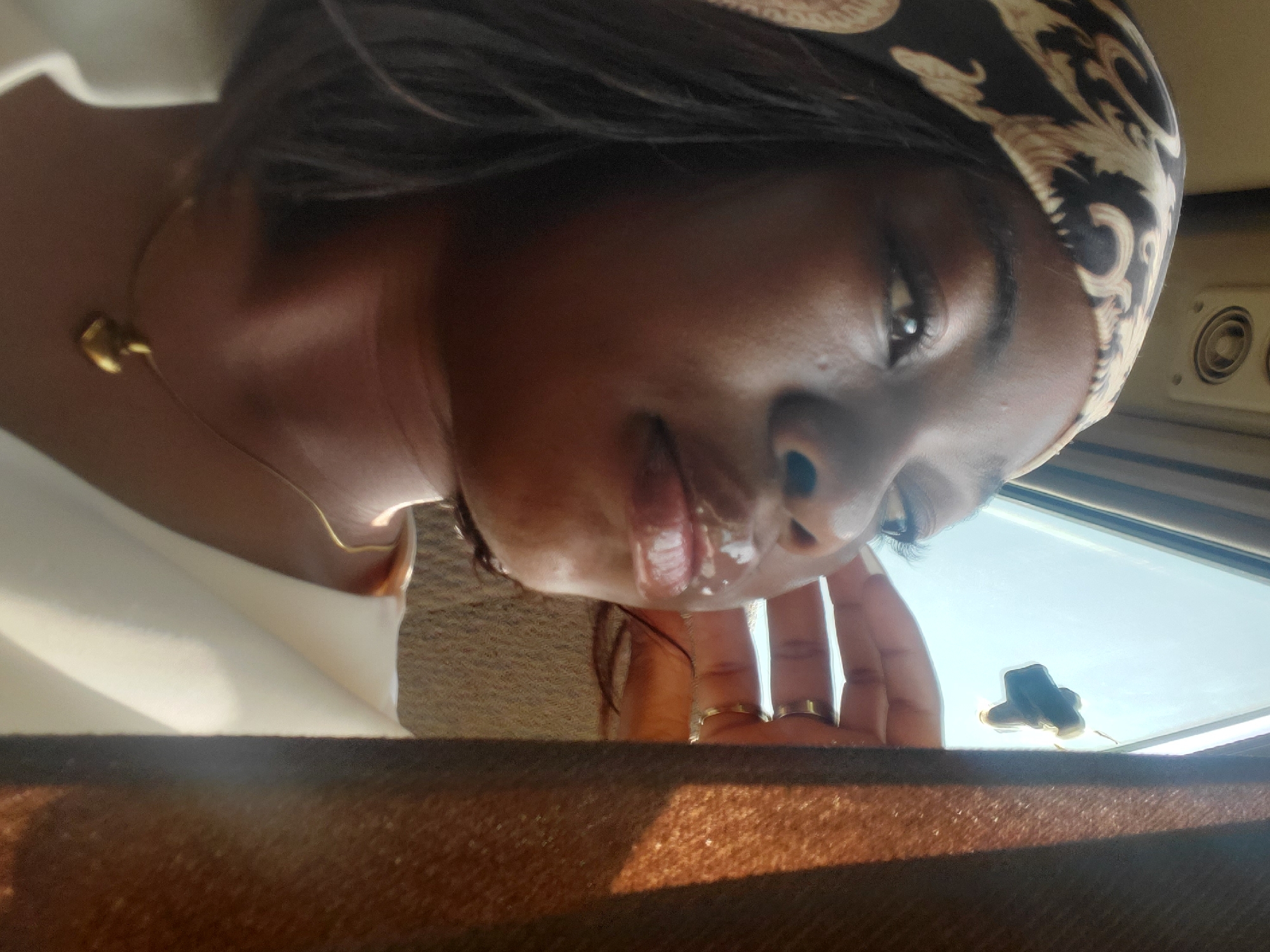 Woman takes morning selfie in Gwagwada, Nigeria