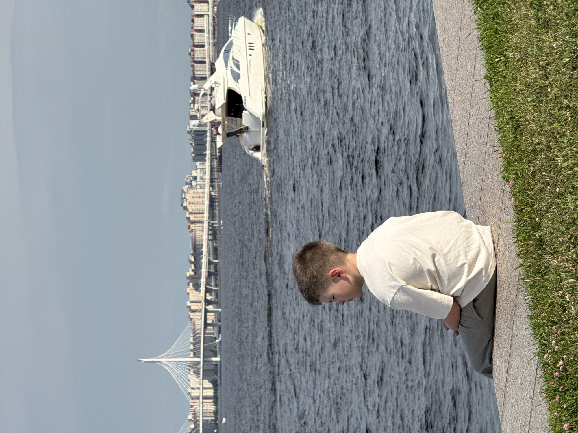 Quiet afternoon along Saint Petersburg's waterfront