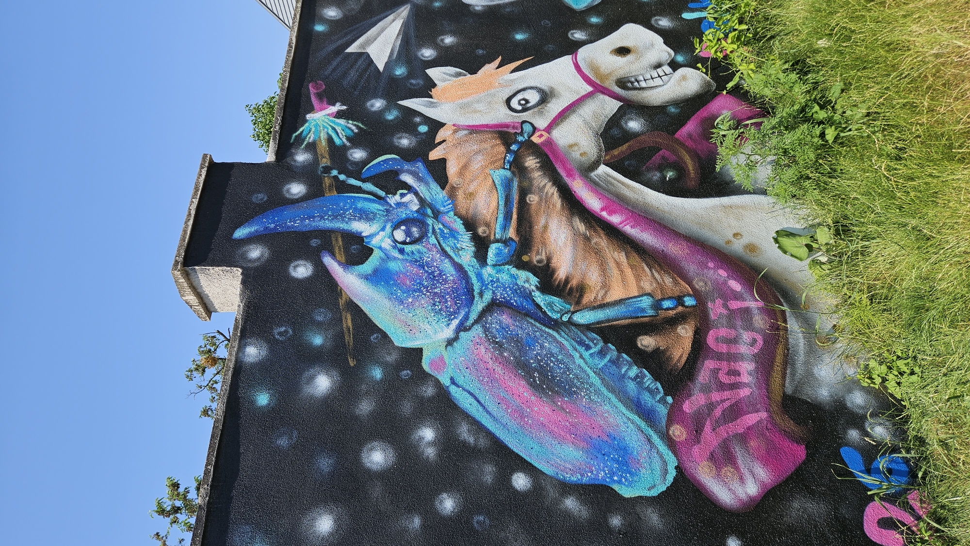 Street-level tour of Prešov's vibrant outdoor mural scene