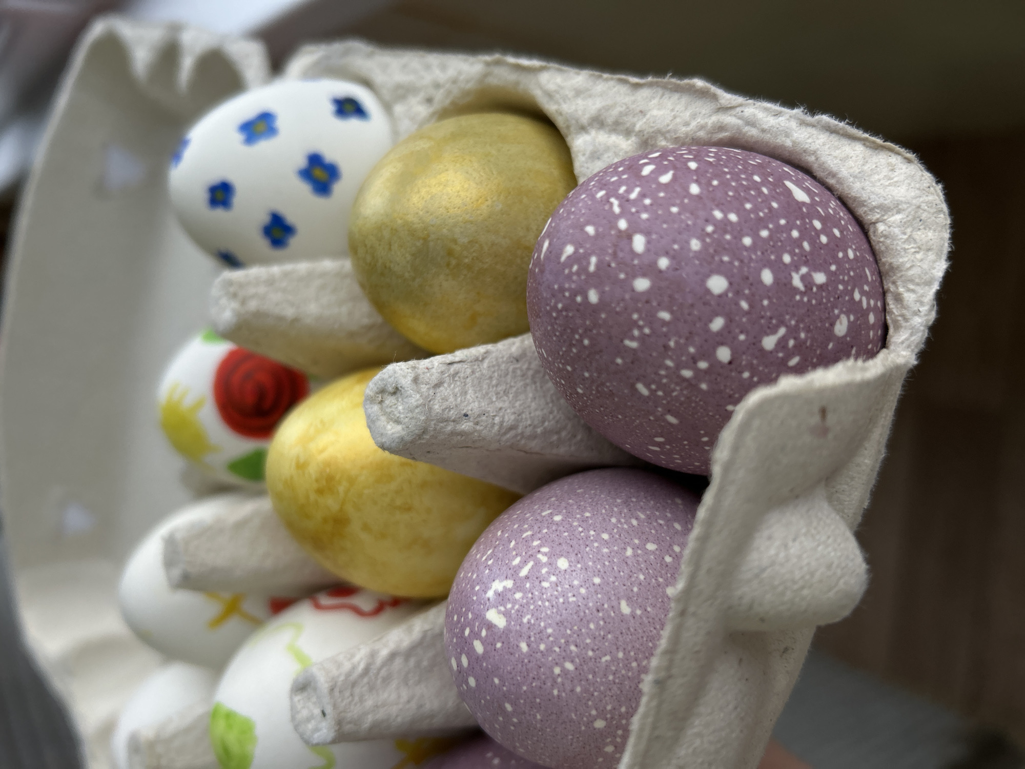 Artist decorates colorful Easter eggs in Chaikovsky, Russia