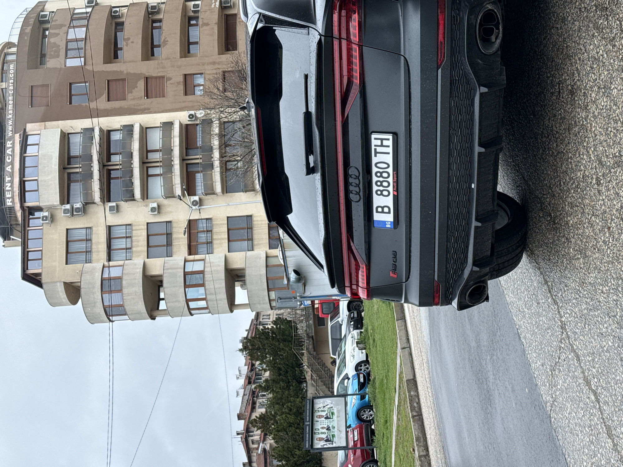 Luxury SUV parked on street in Bulgarian city