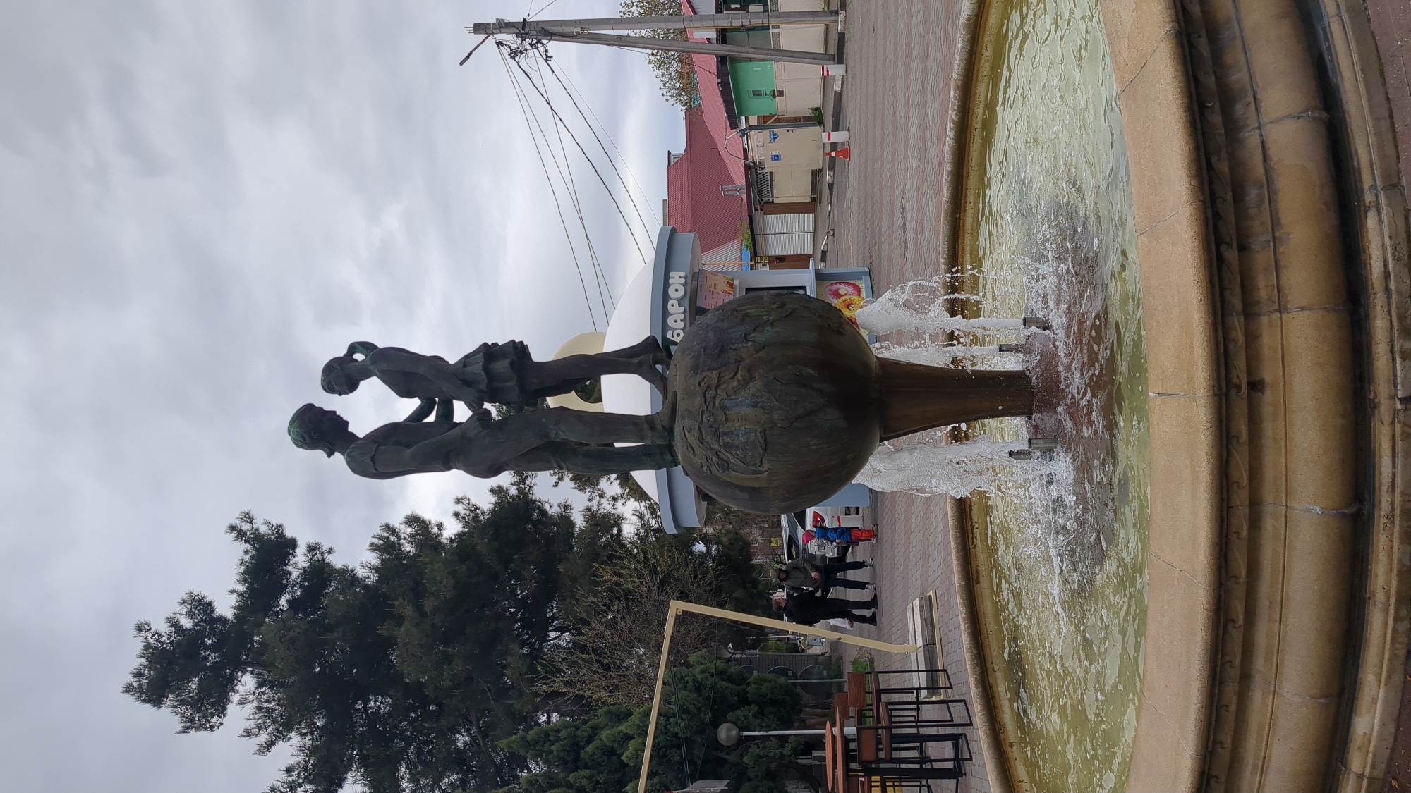 Morning walk documented through downtown Gelendzhik, Russia landmarks