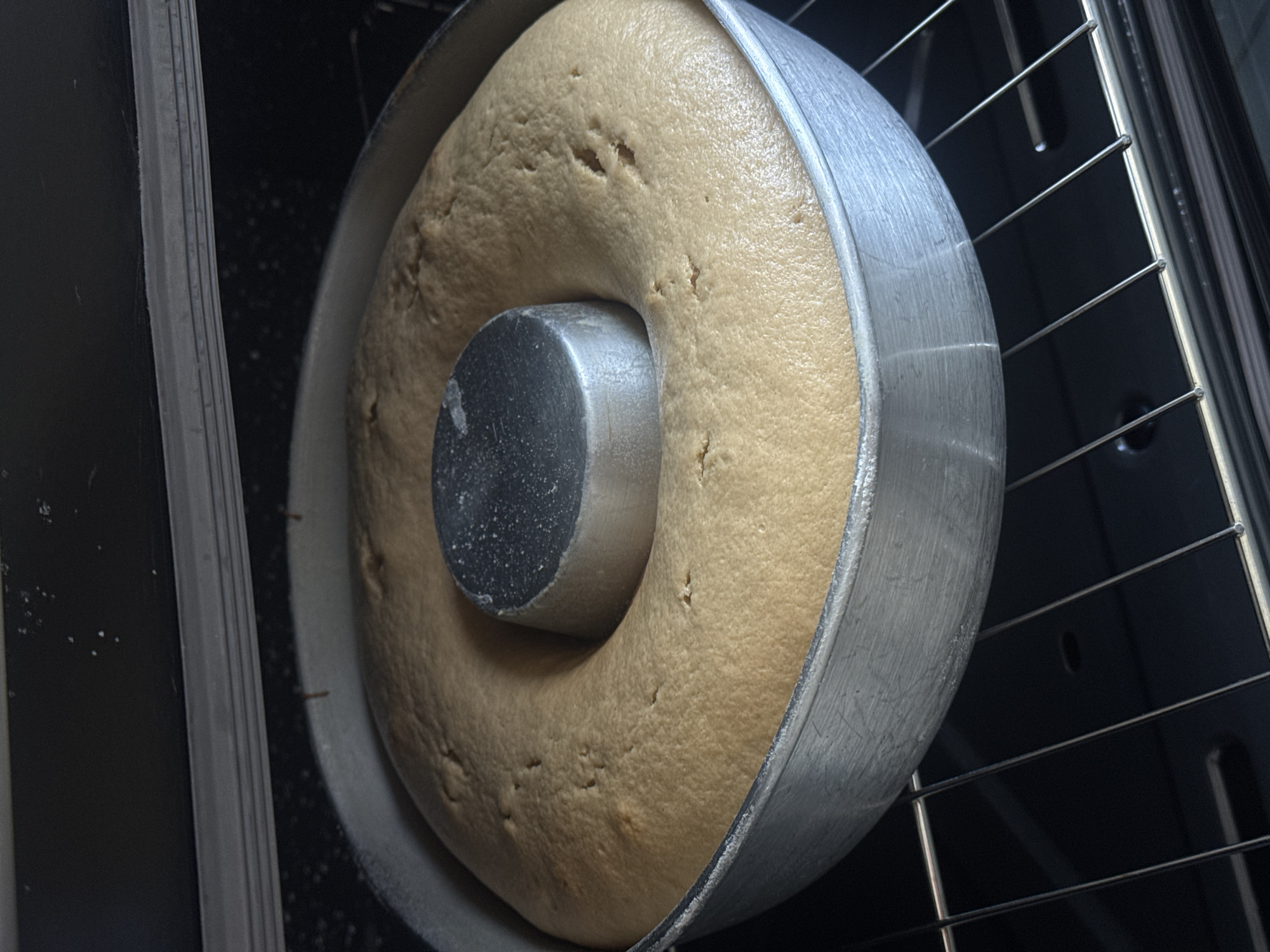 Home baker makes bundt cake in Mexican town