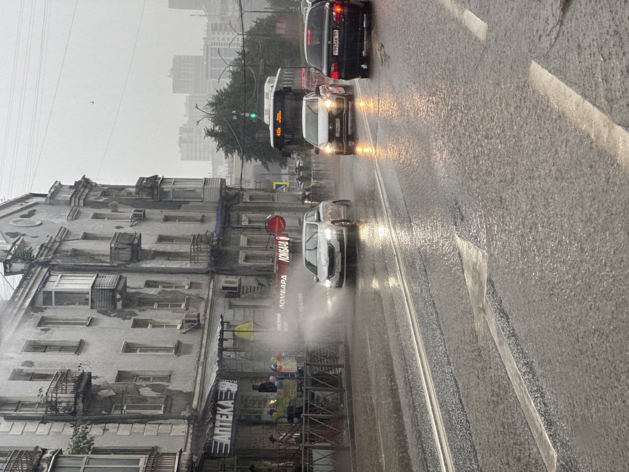 Perm floods during heavy summer downpour, traffic backs up citywide
