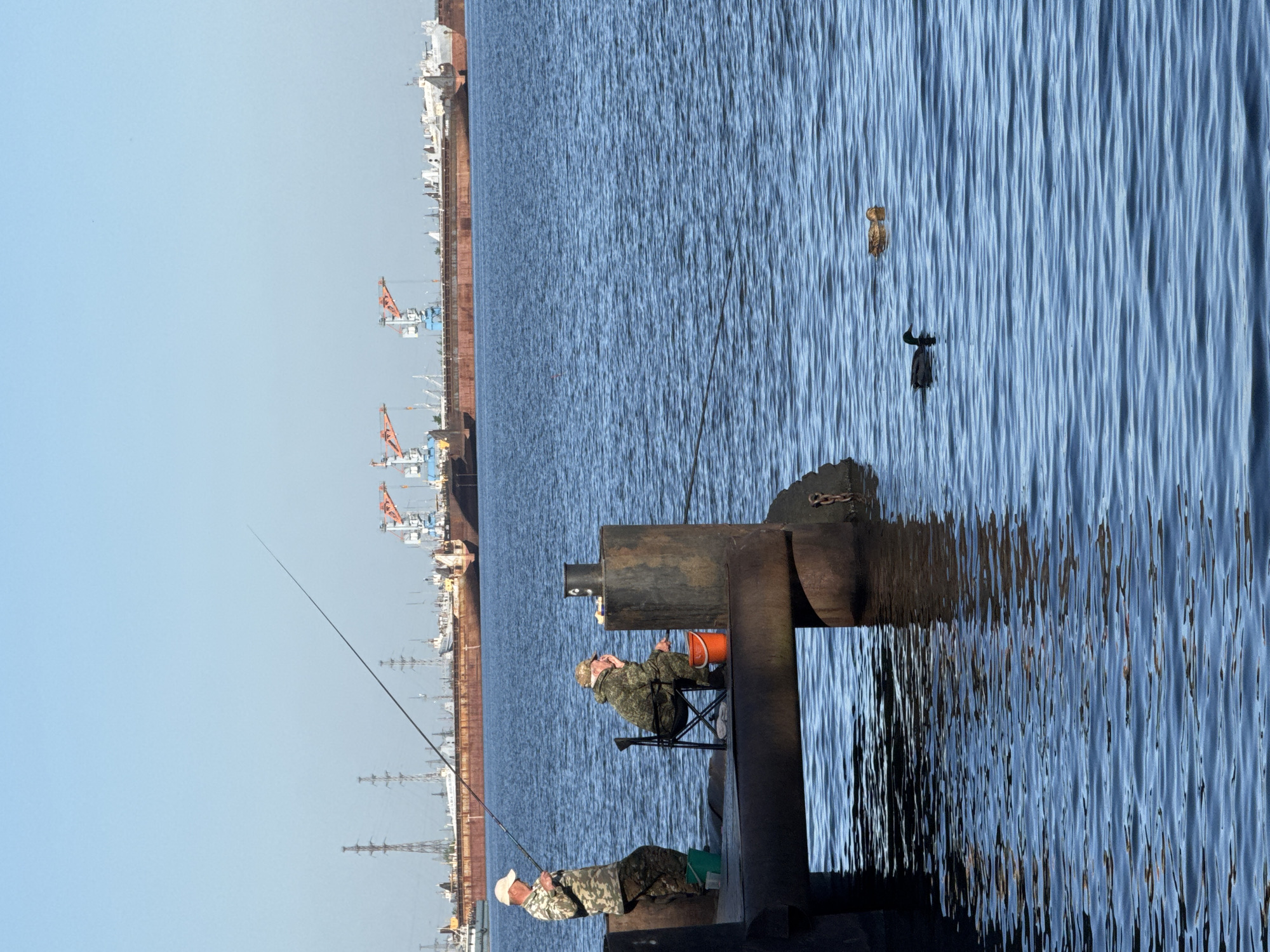 Early morning fishing scene documented in Chaikovsky, Russia
