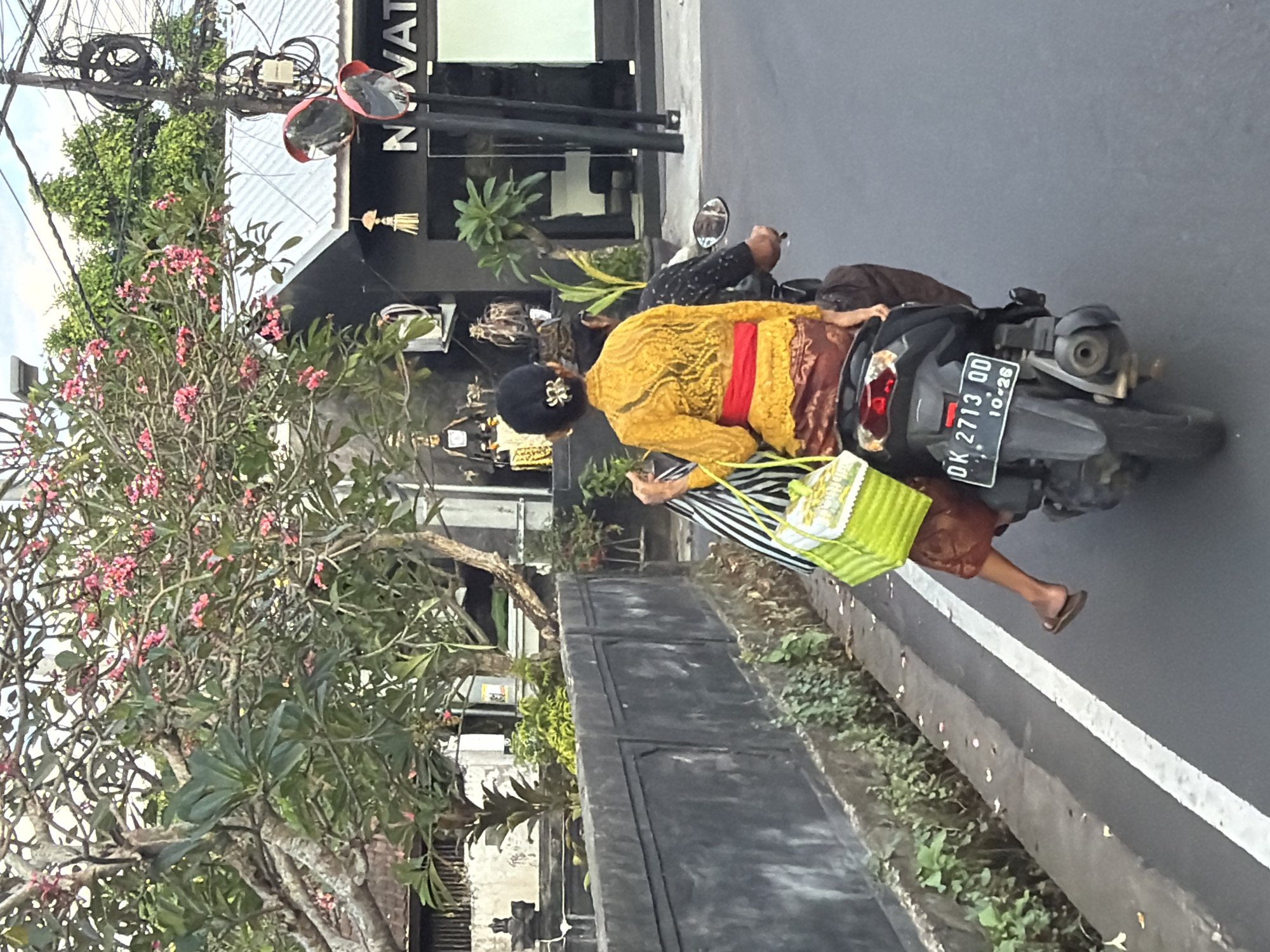 Bali street activity and a Pilates class, same morning