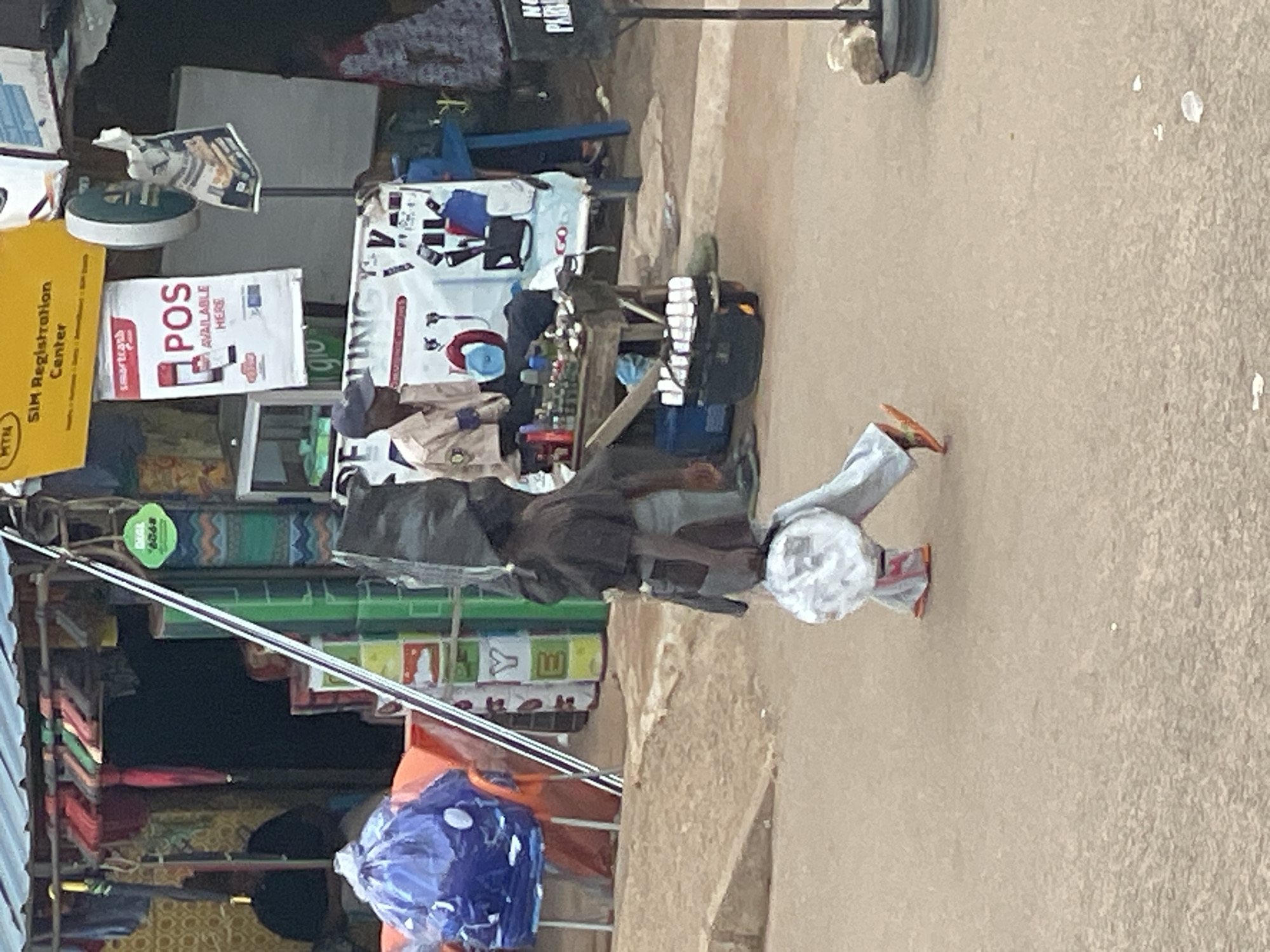 Street-level hustle in a busy African urban market