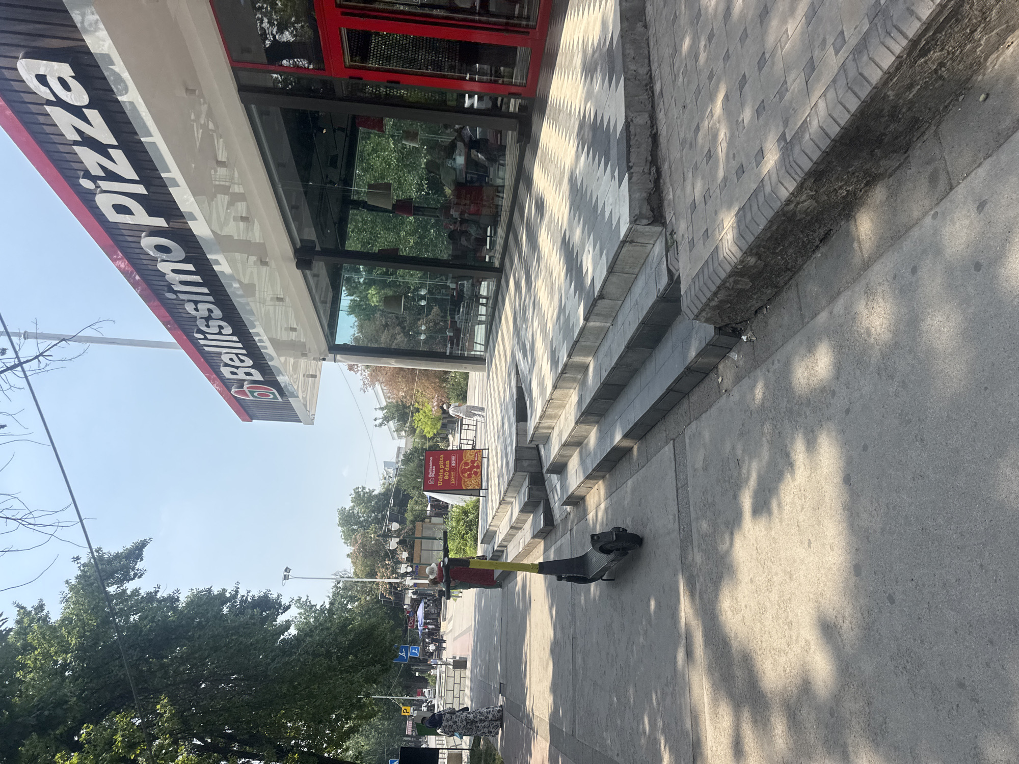 Street scenes and decorated interiors near a Samarkand-labeled commercial area