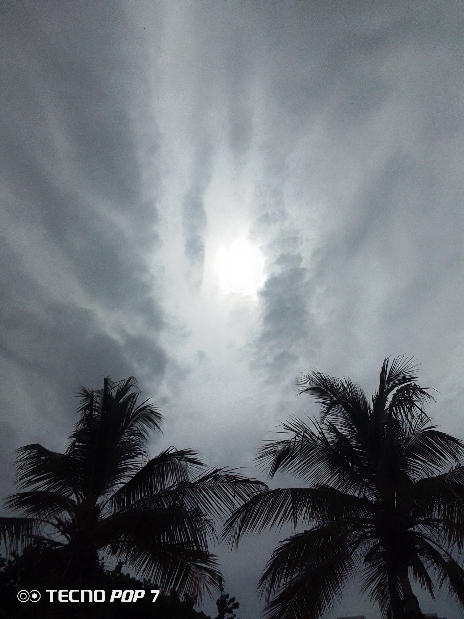 Overcast skies with breaking sunlight observed in Venezuela