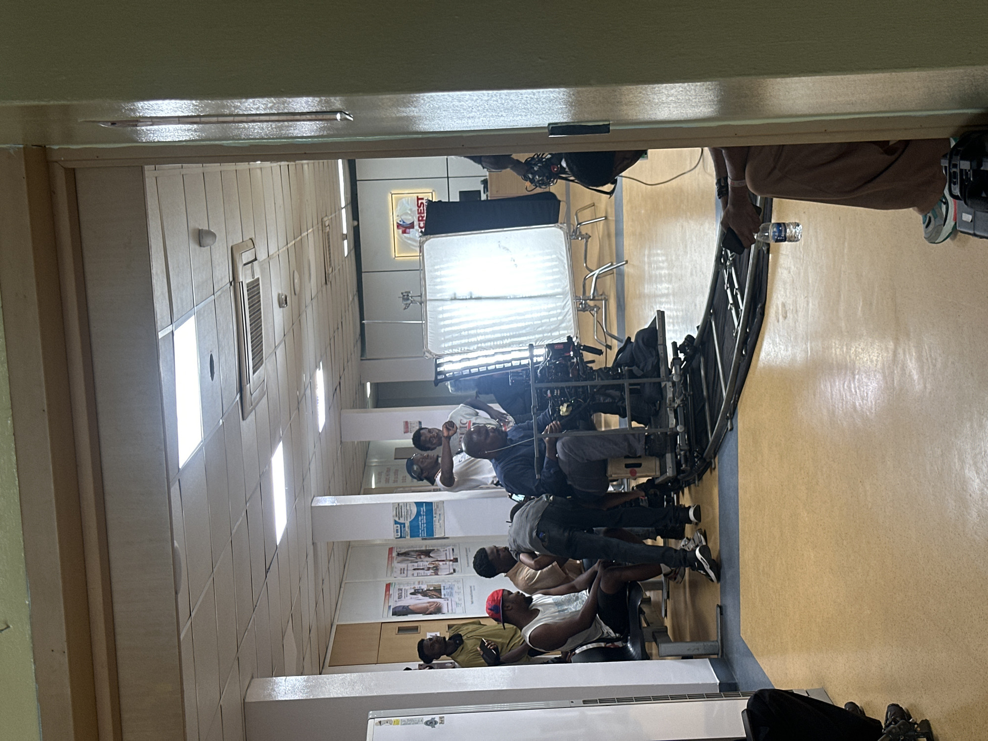 Film production underway in Ilado, Nigeria with professional equipment
