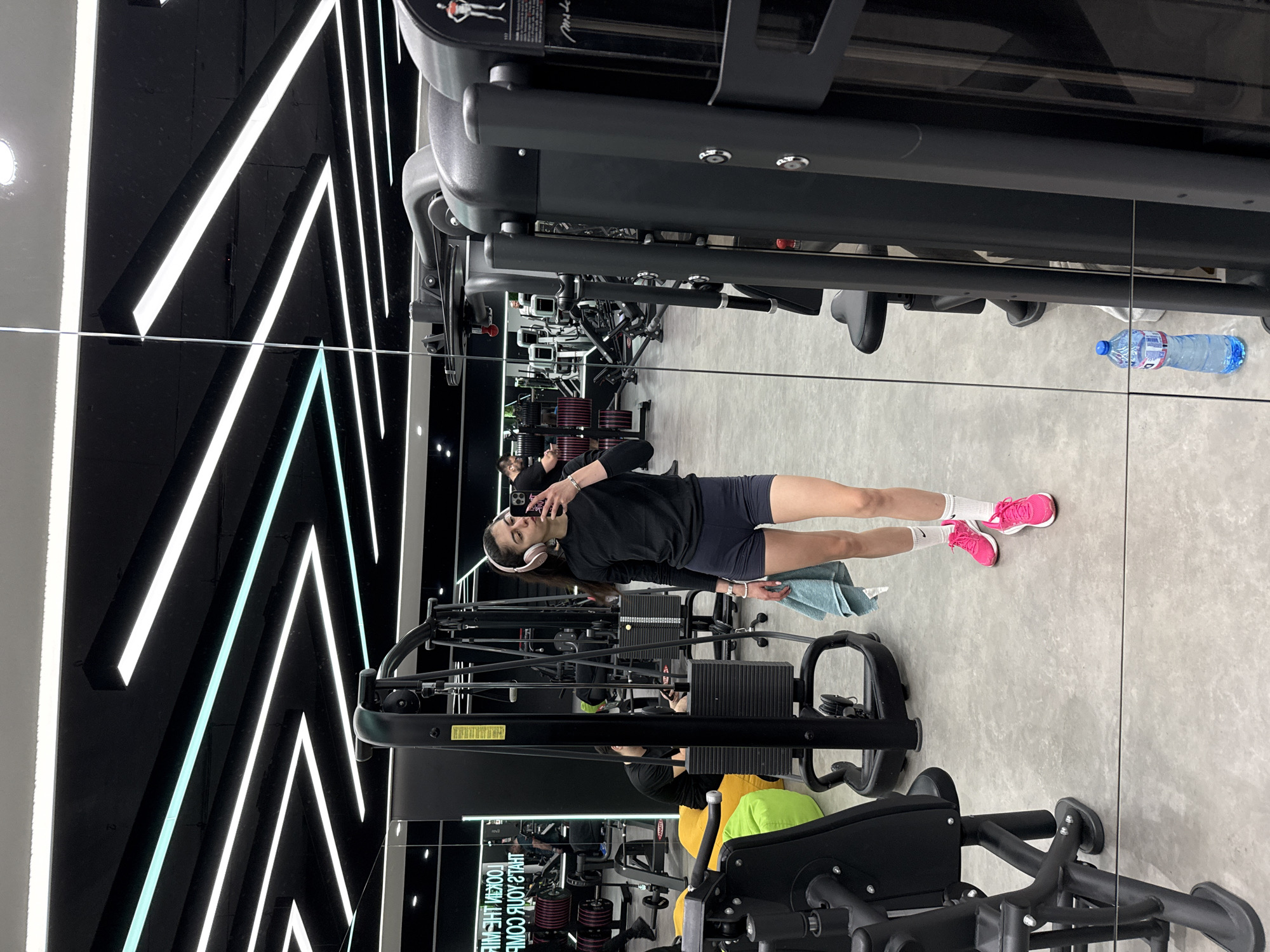 Morning gym session documented with selfies in Sofia