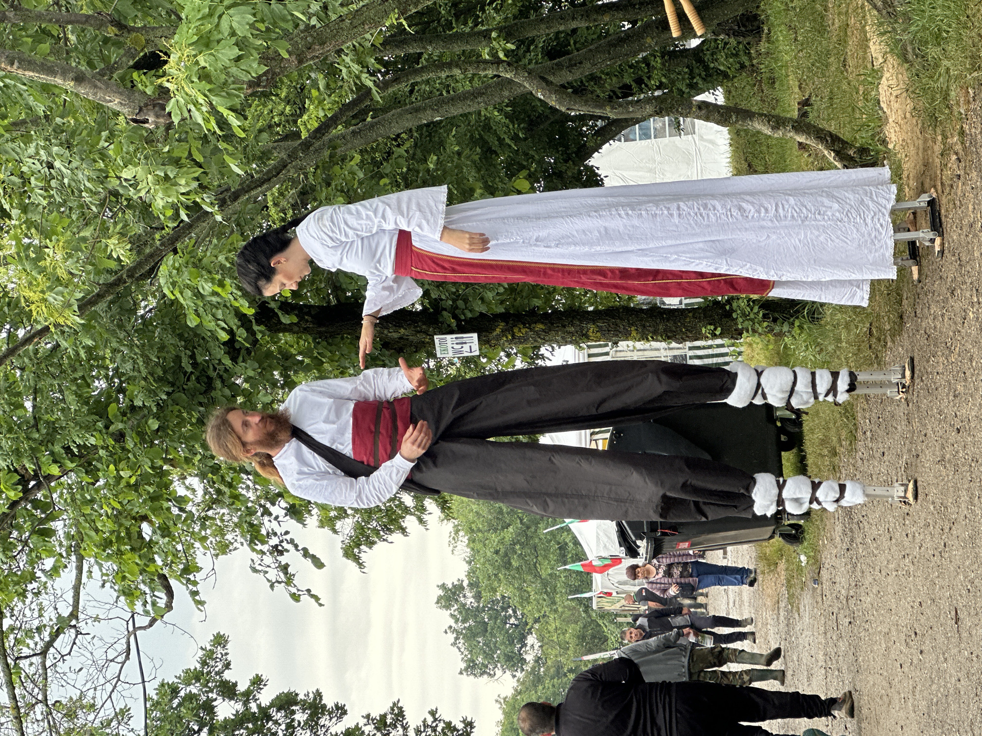Bulgarian folk festival features stilt performers in Lyaskovets
