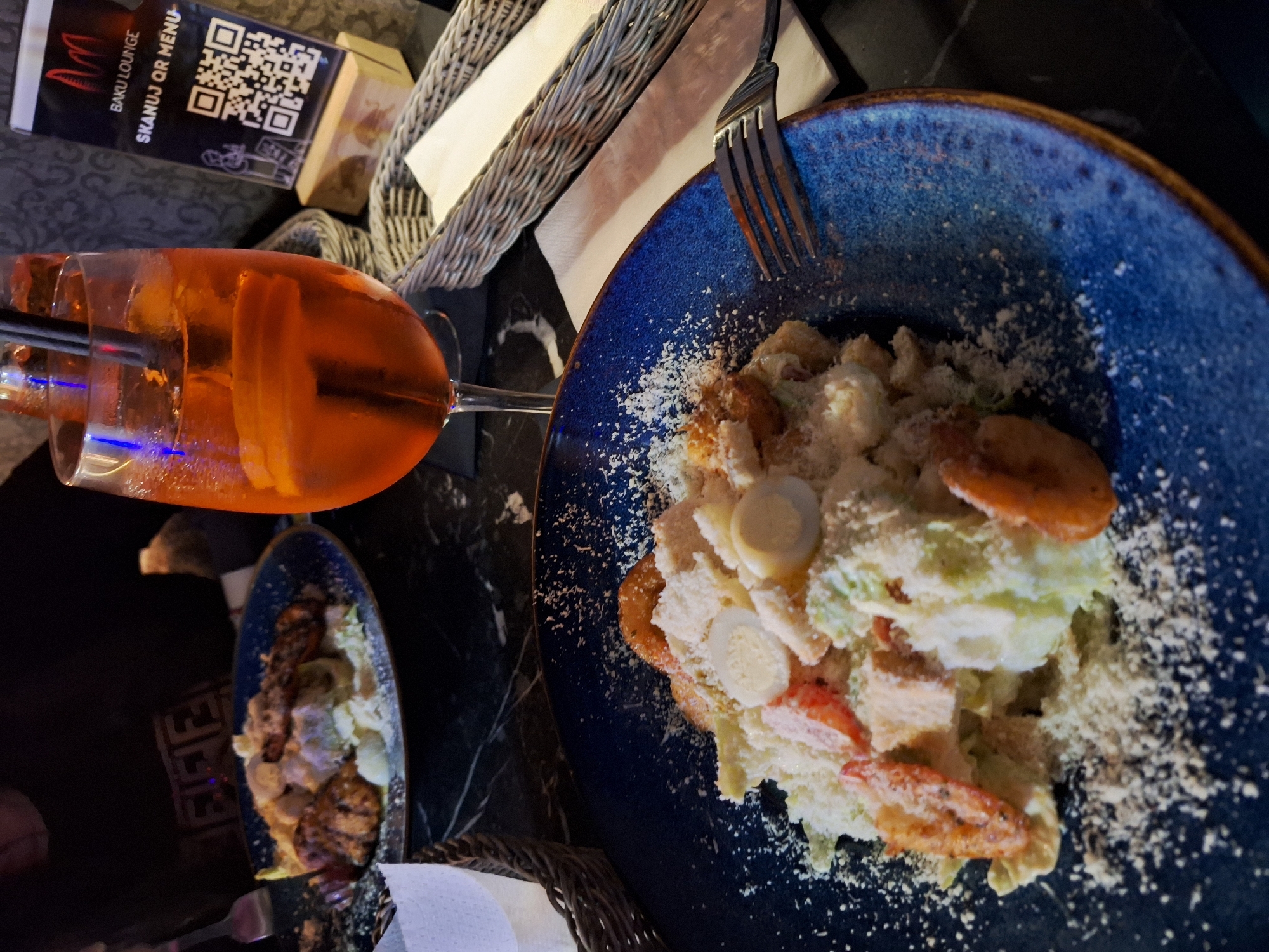 Evening dining session documented at Wrocław bar