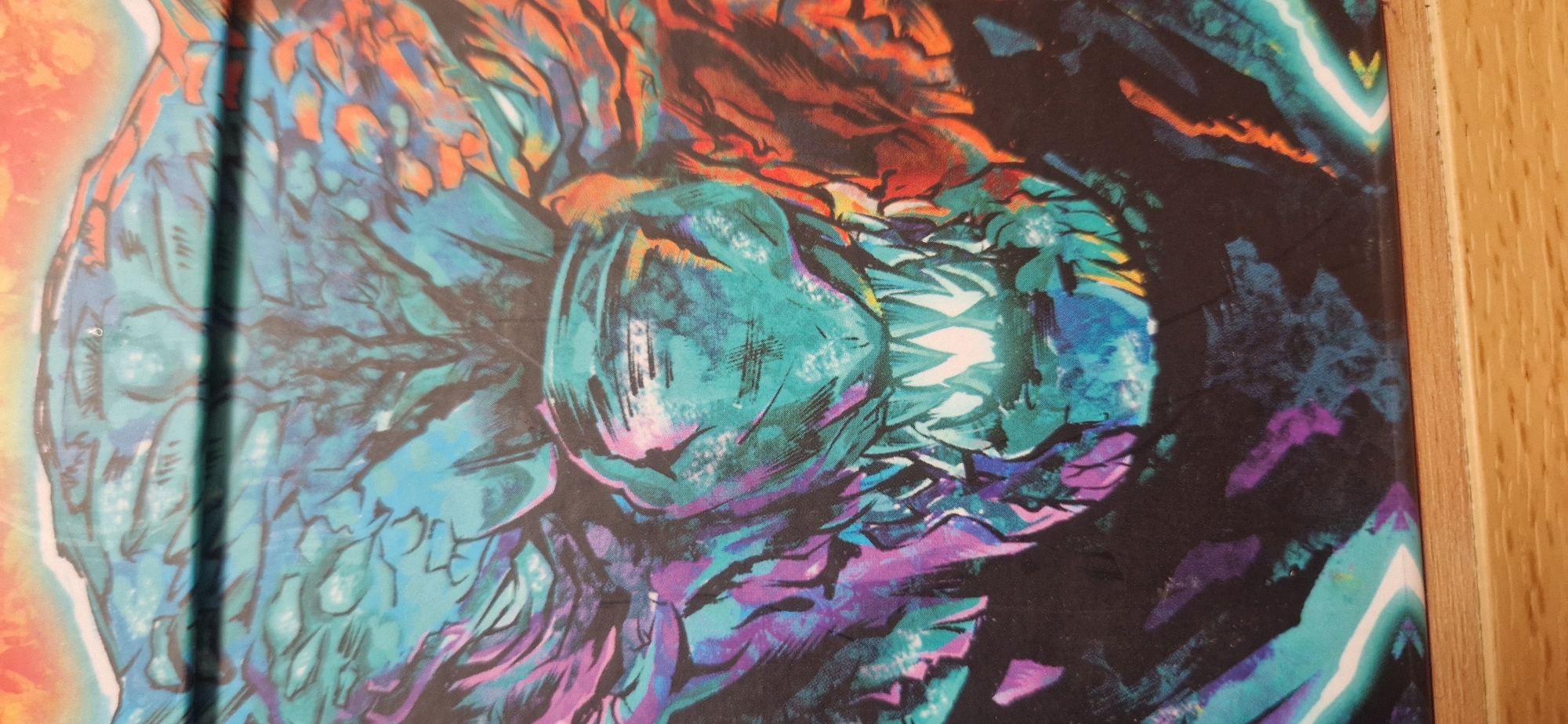 Abstract artwork with vivid colors documented in Ruse, Bulgaria