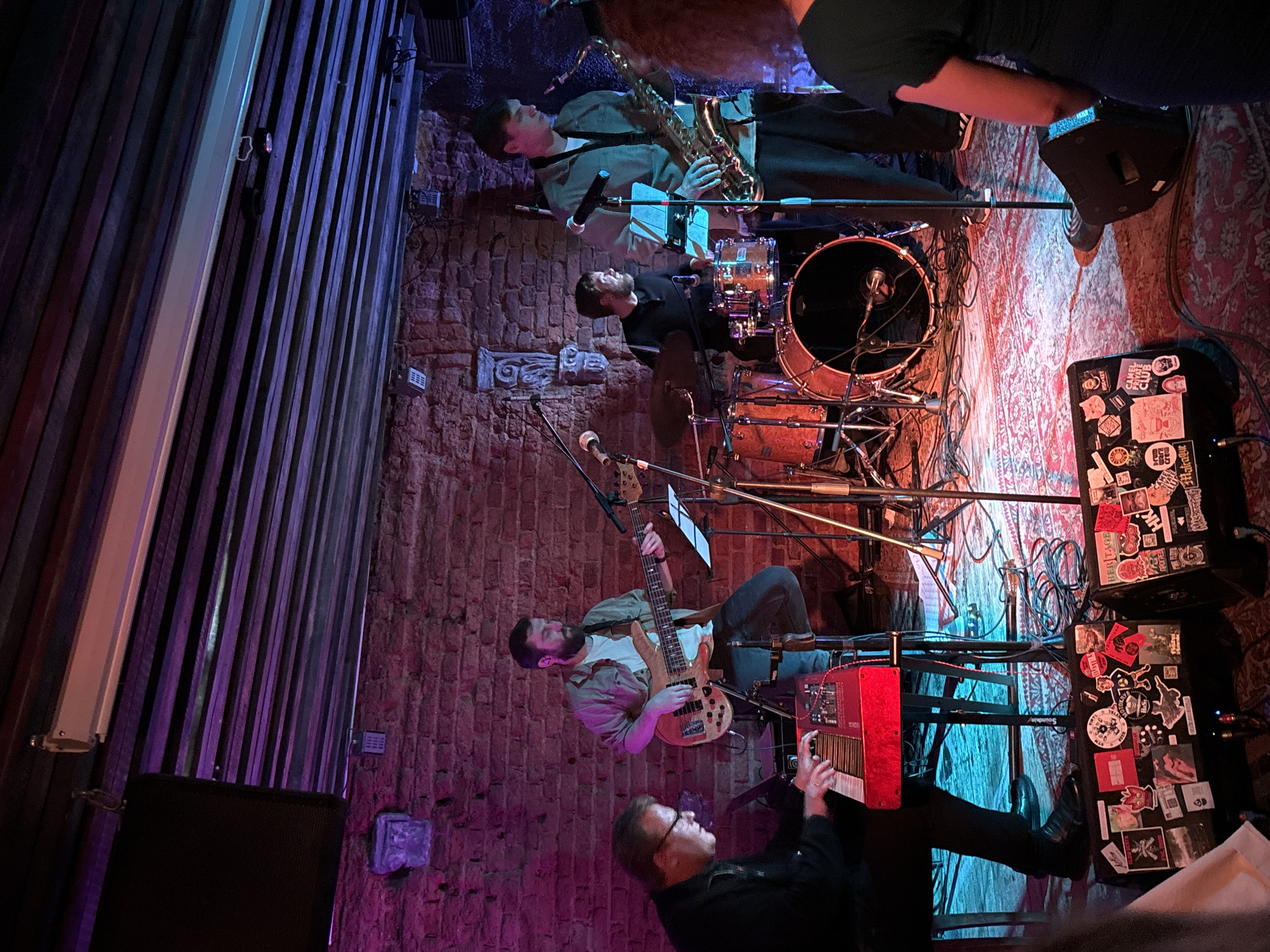 Live band night in Minsk, with city scenes from the day