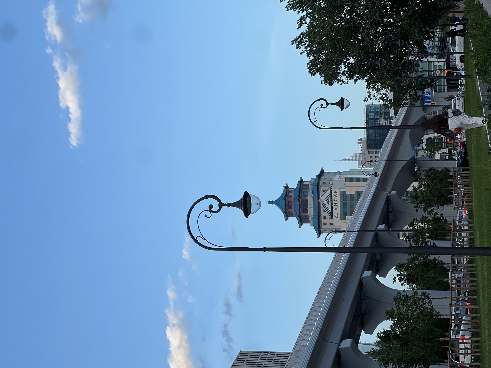 Witness documents Astana cityscape during afternoon walk