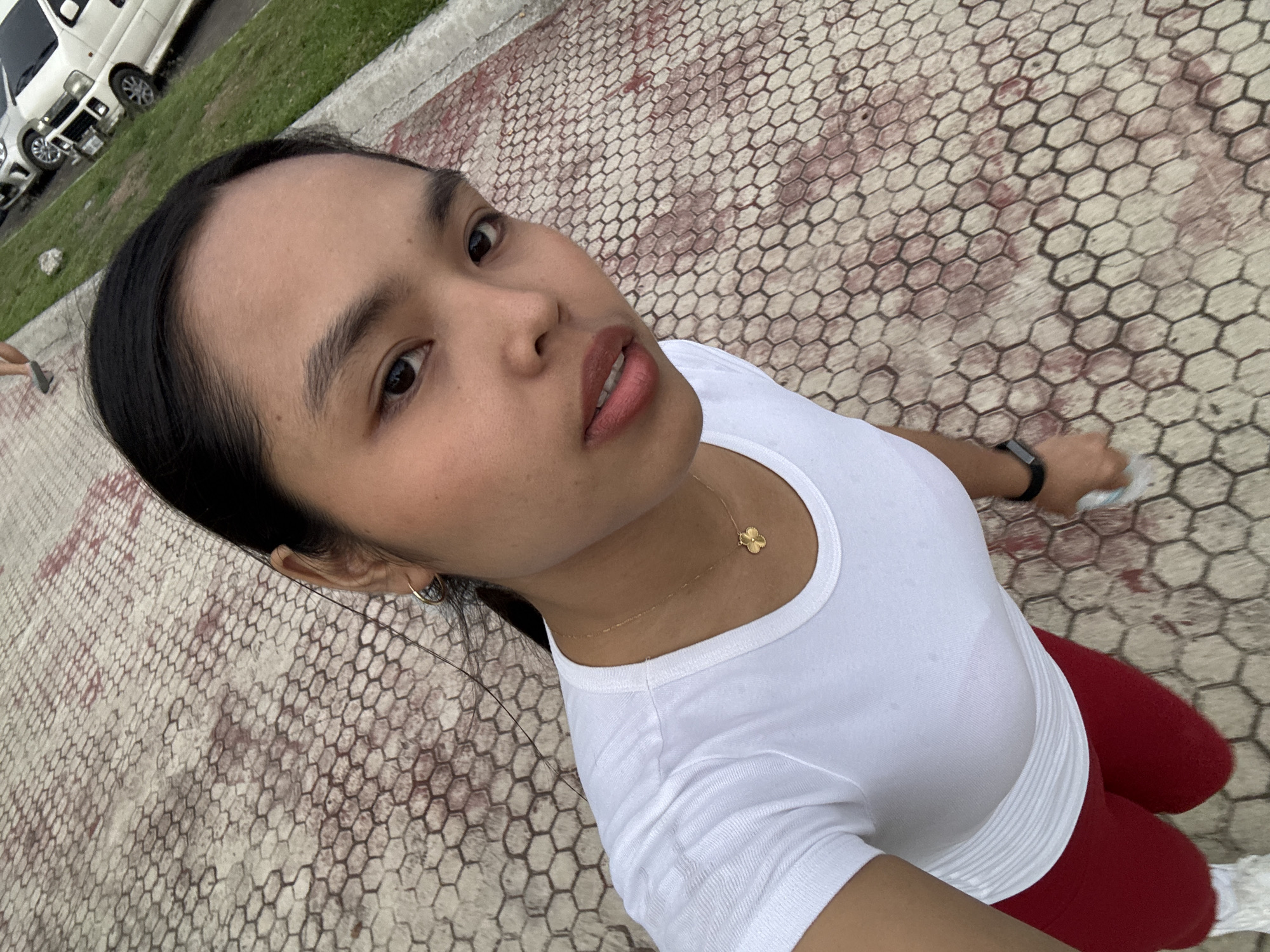 Woman documents coastal visit in Davao City, Philippines