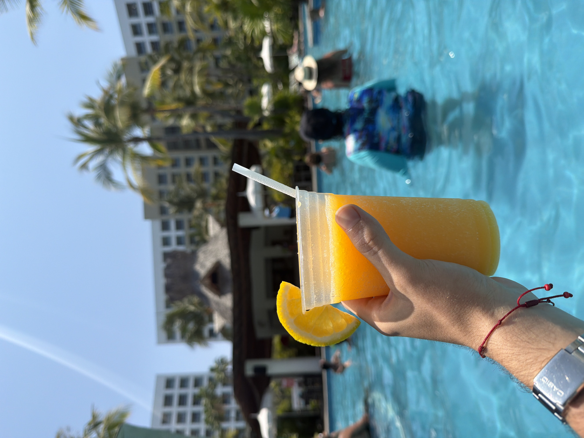Poolside leisure moments captured in Las Jarretaderas resort area