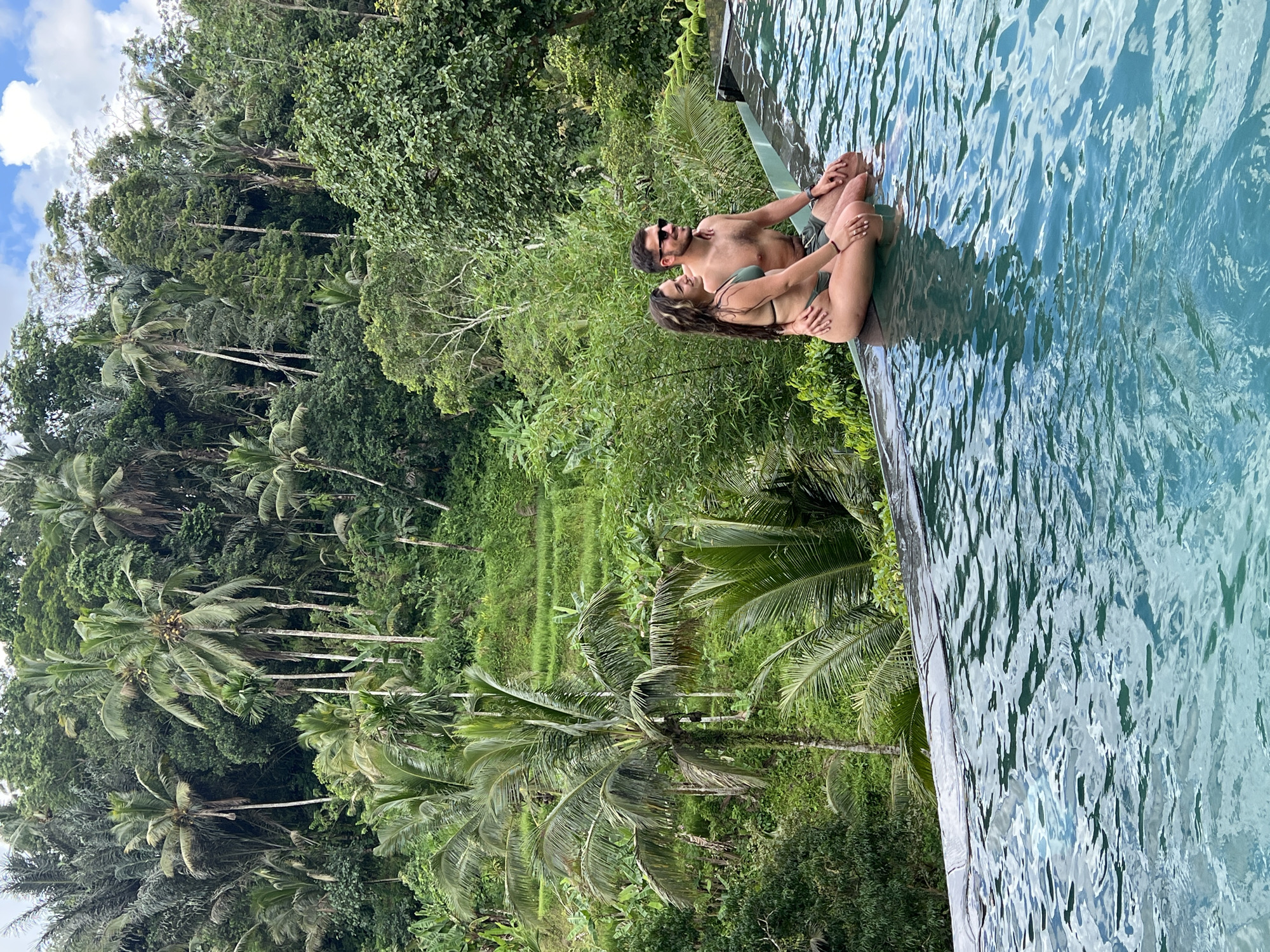 Morning leisure activities at Tegallalang Rice Terraces resort pools
