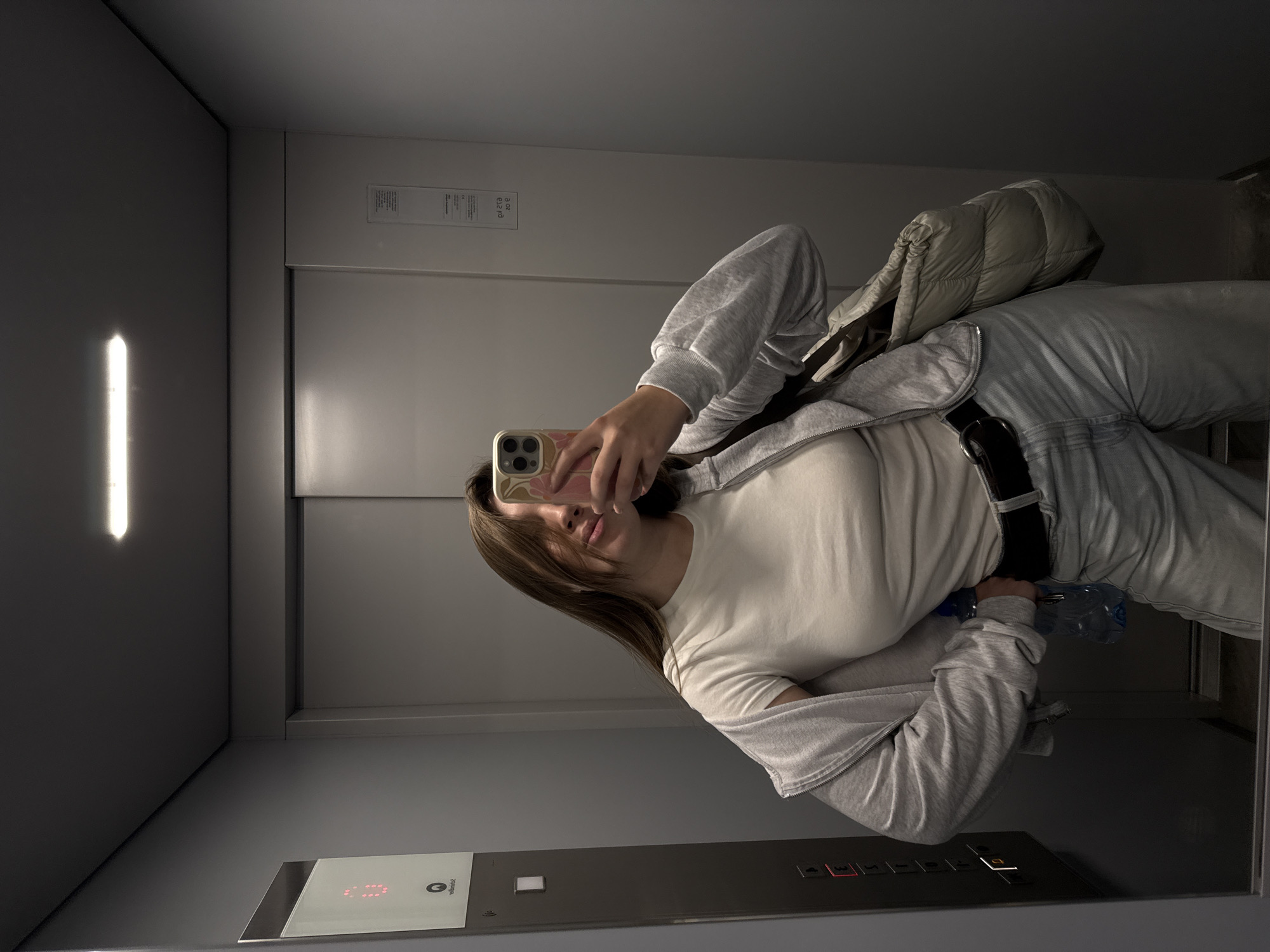 Woman takes elevator selfie in Belgrade suburb
