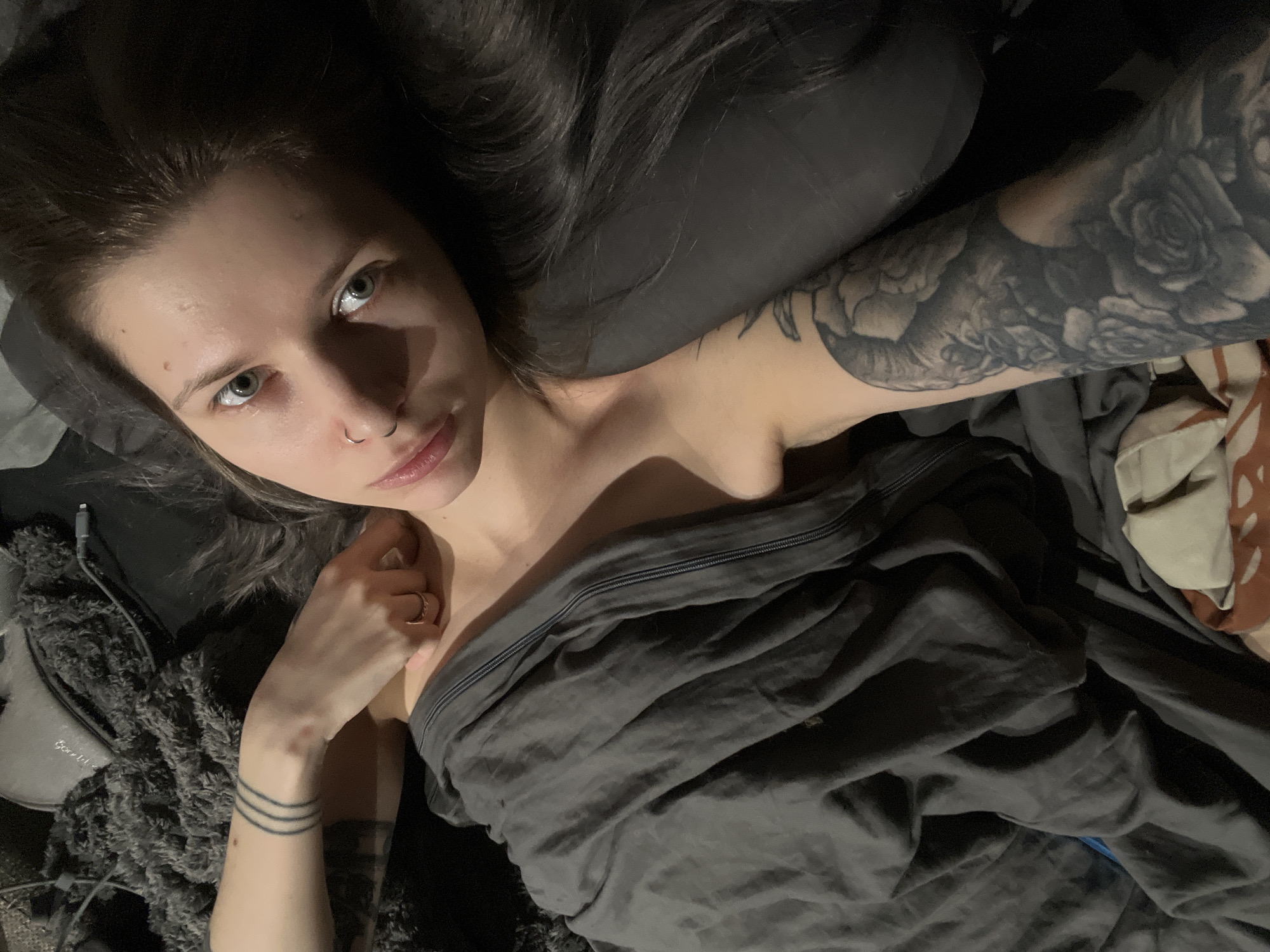 Woman observed resting in bed in Khimki, Russia