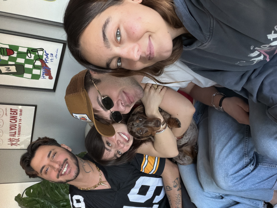 Friends gather for late-night football viewing party in Los Angeles