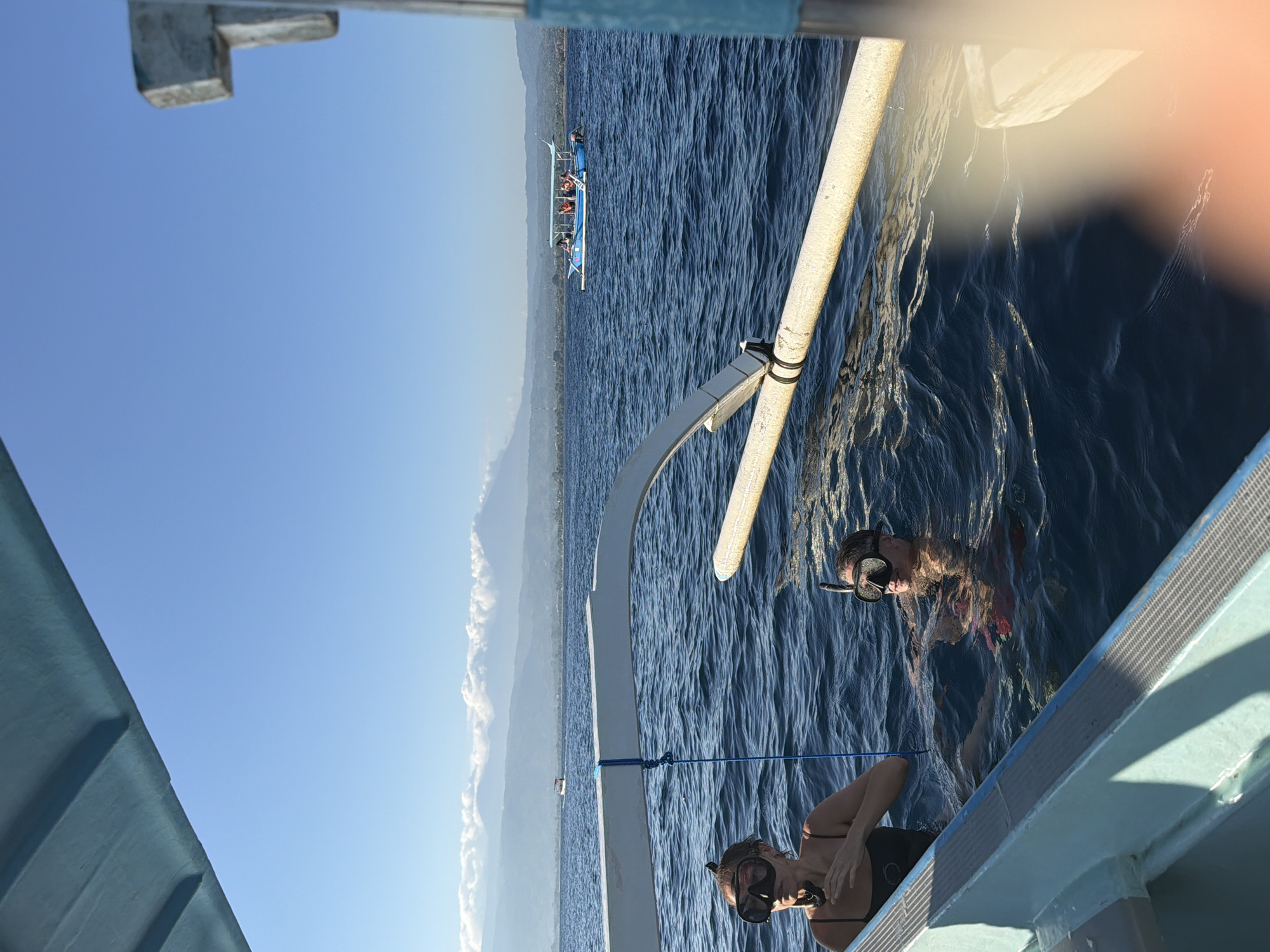 Snorkeling and prahu boats off the Seririt coast