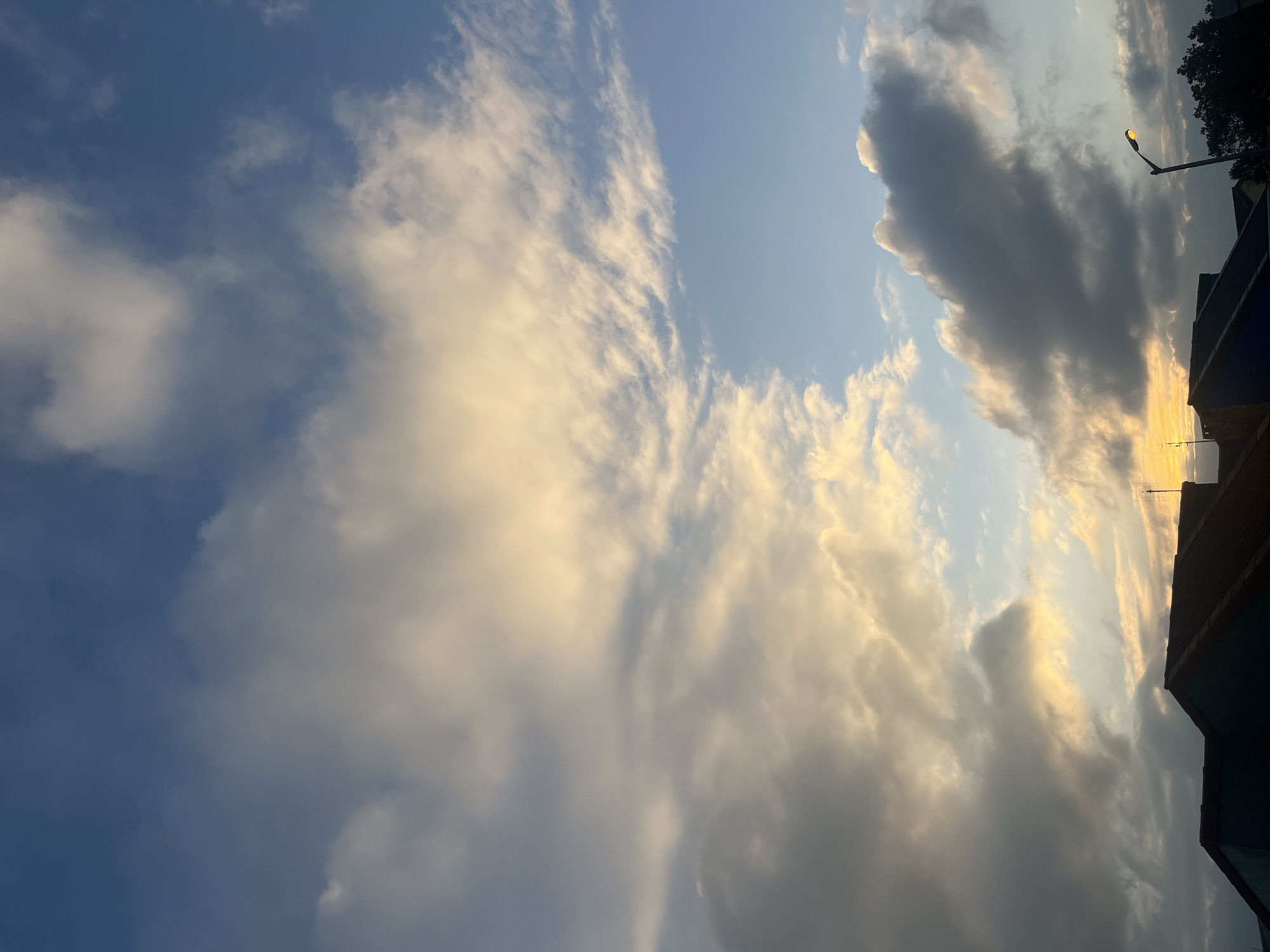 Mixed cloud formations observed over Mitchells Plain, South Africa