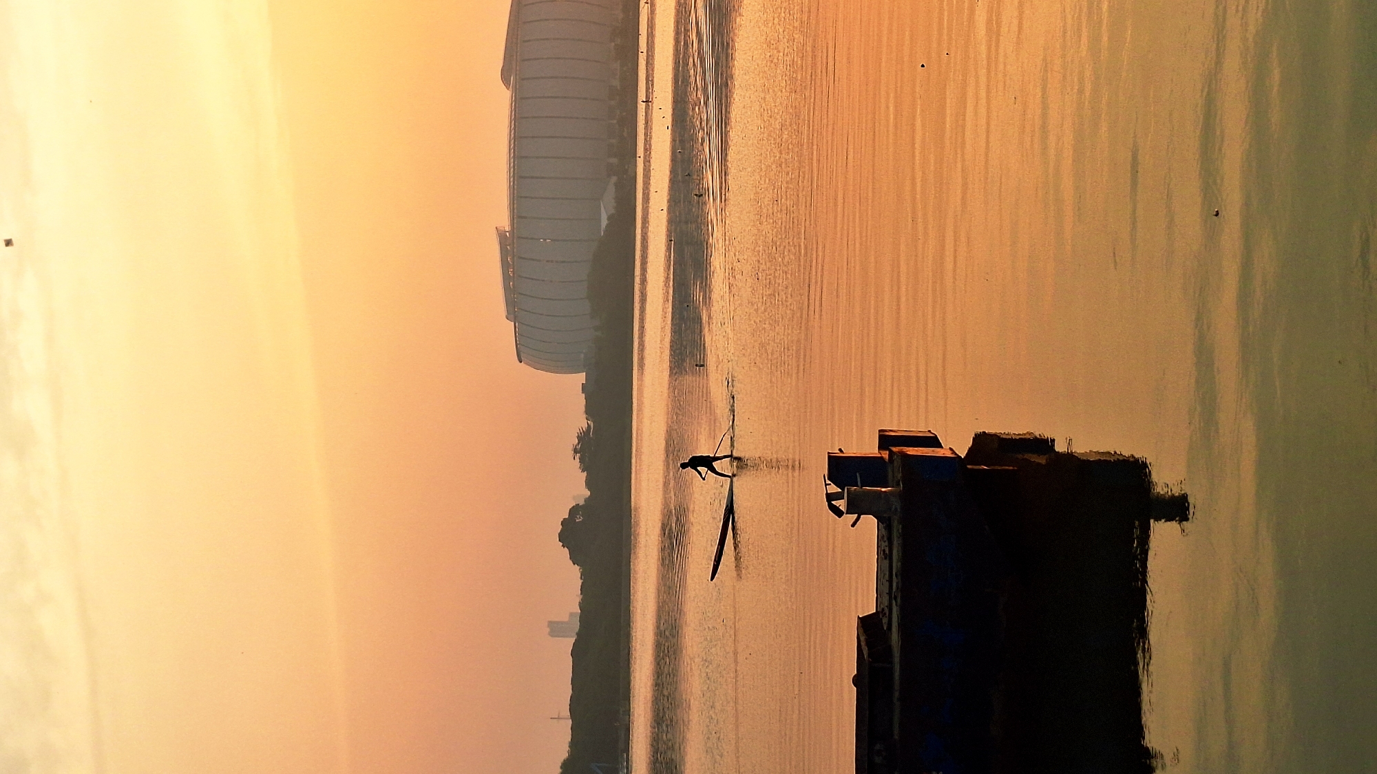 Sunset photographed over Ancol Bay City, North Jakarta