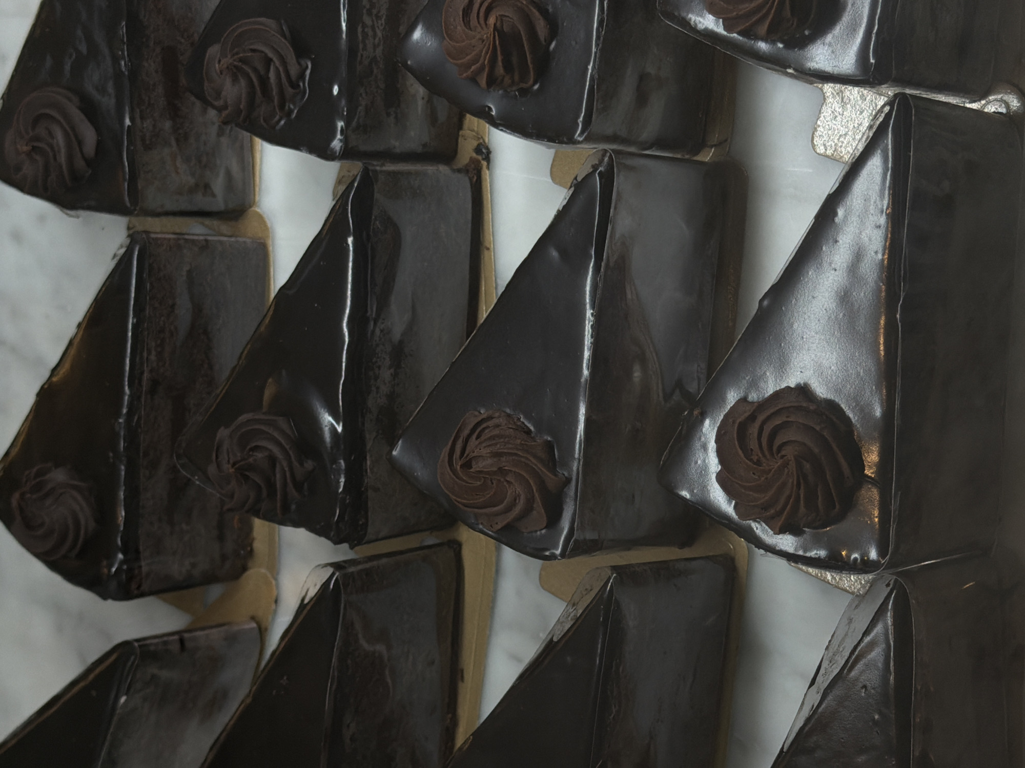 Bakery dessert display documented in North Kuta, Indonesia