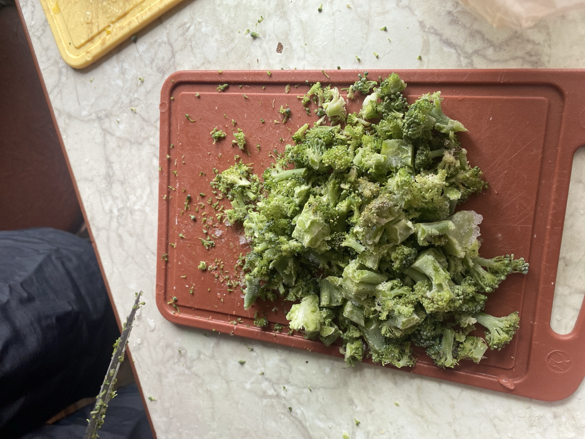 Home cooking session with fresh ingredients in Krupki kitchen