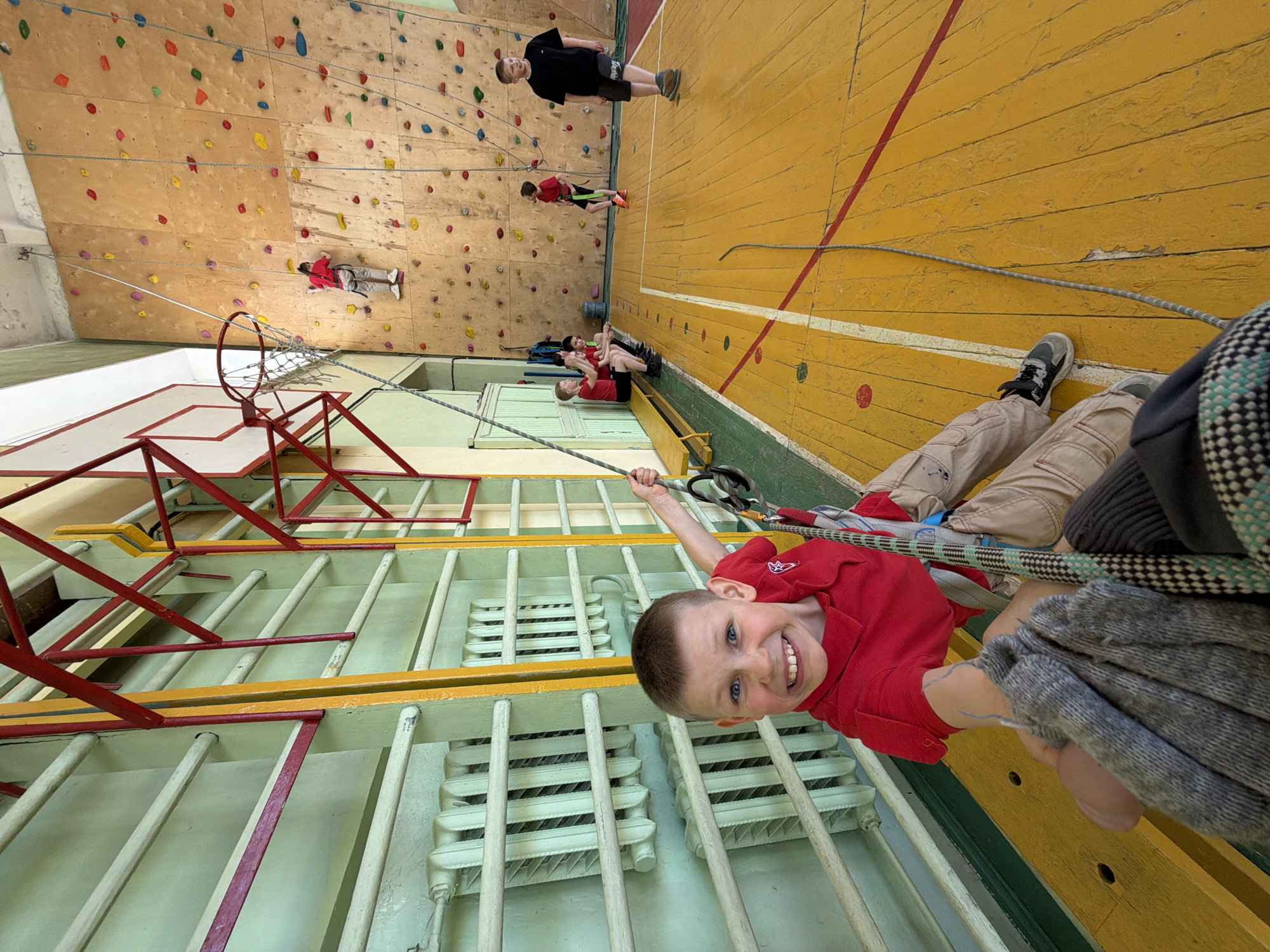 Indoor rock climbing session with children in Izhevsk