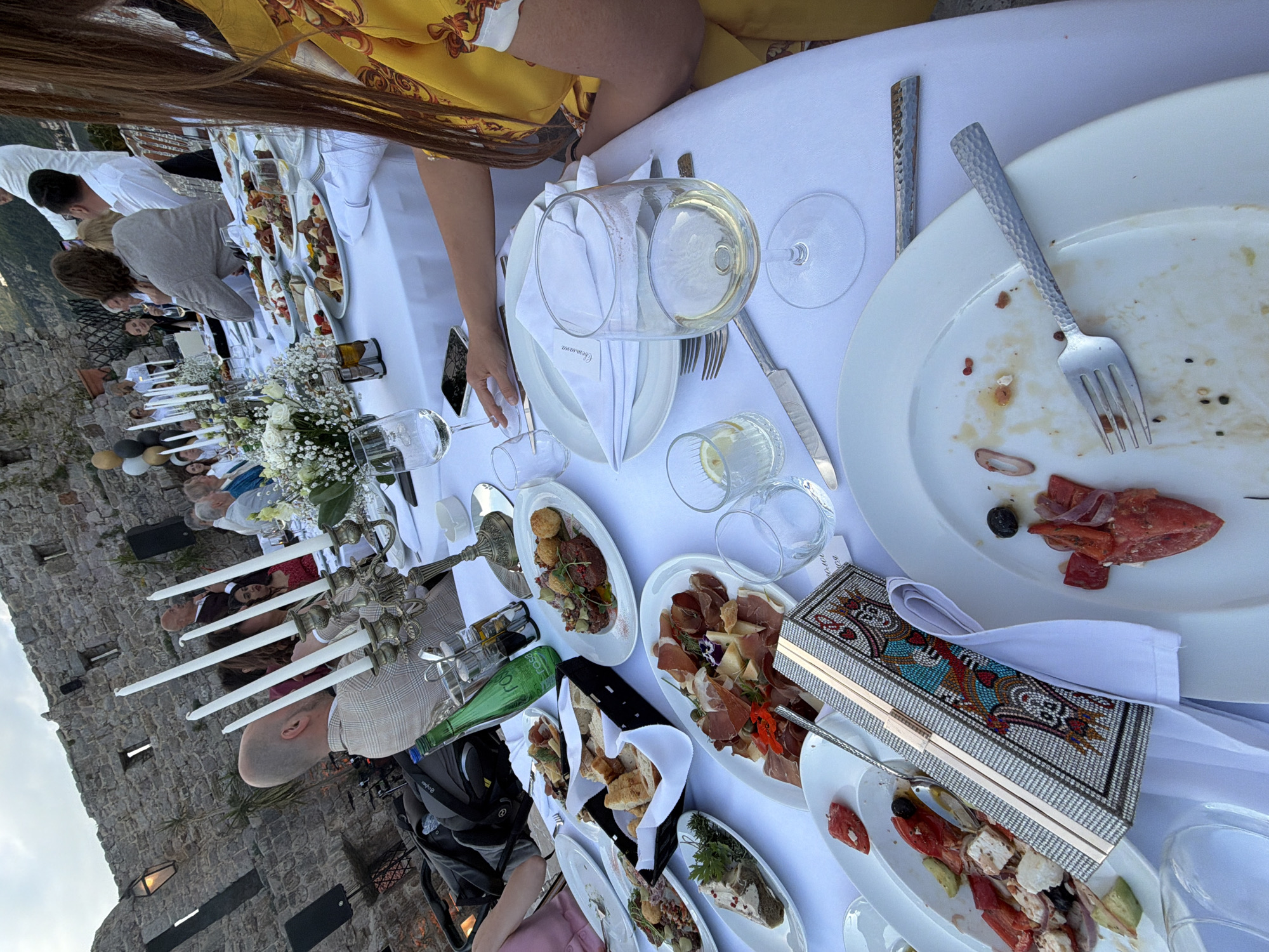 Outdoor dinner party observed at undisclosed location