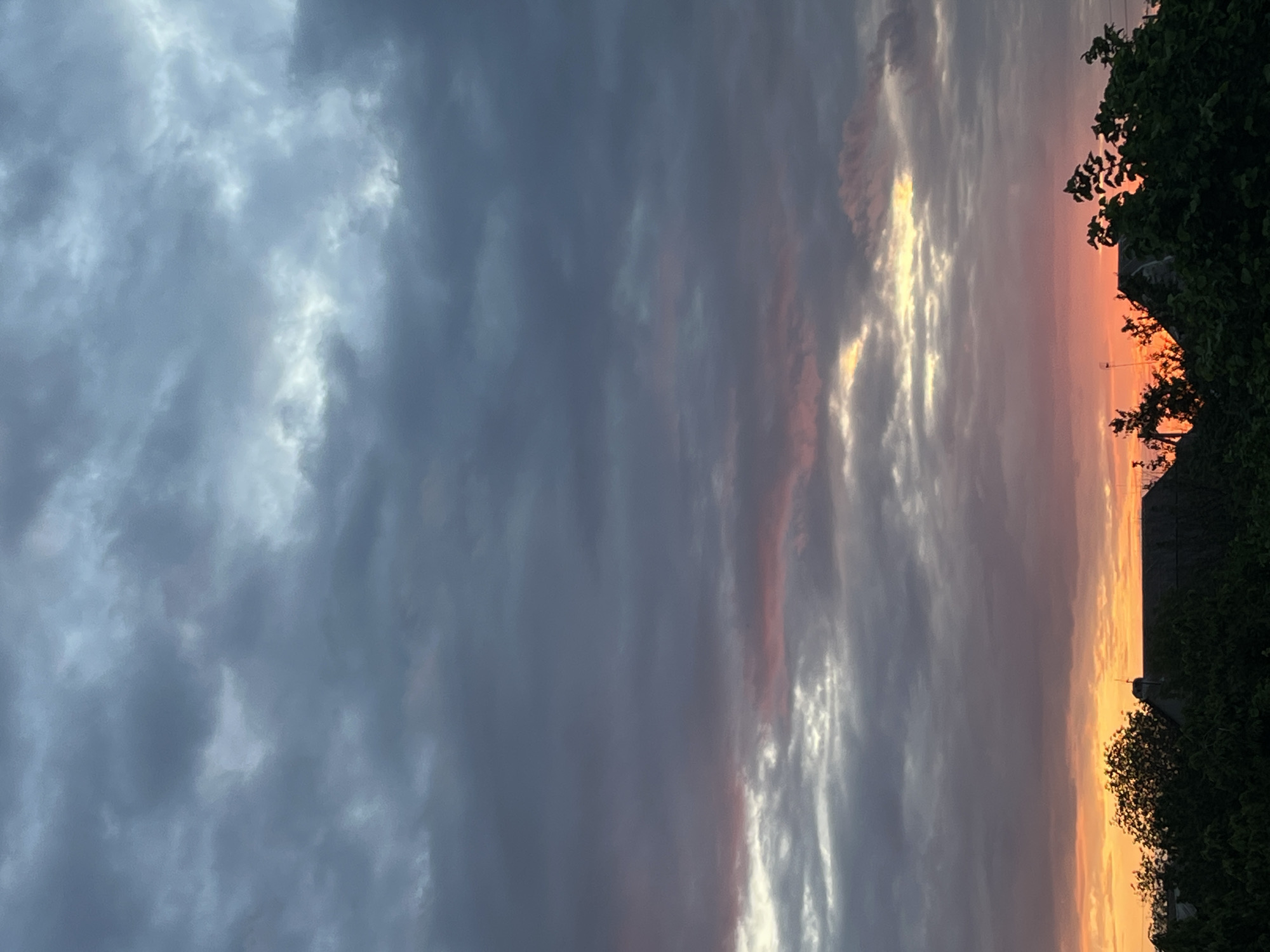 Dawn sky observed over Slobozia rooftops