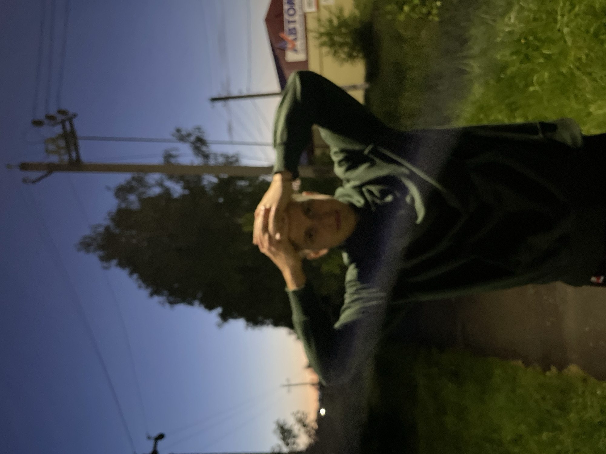 Evening documented in rural Russian town through personal photography